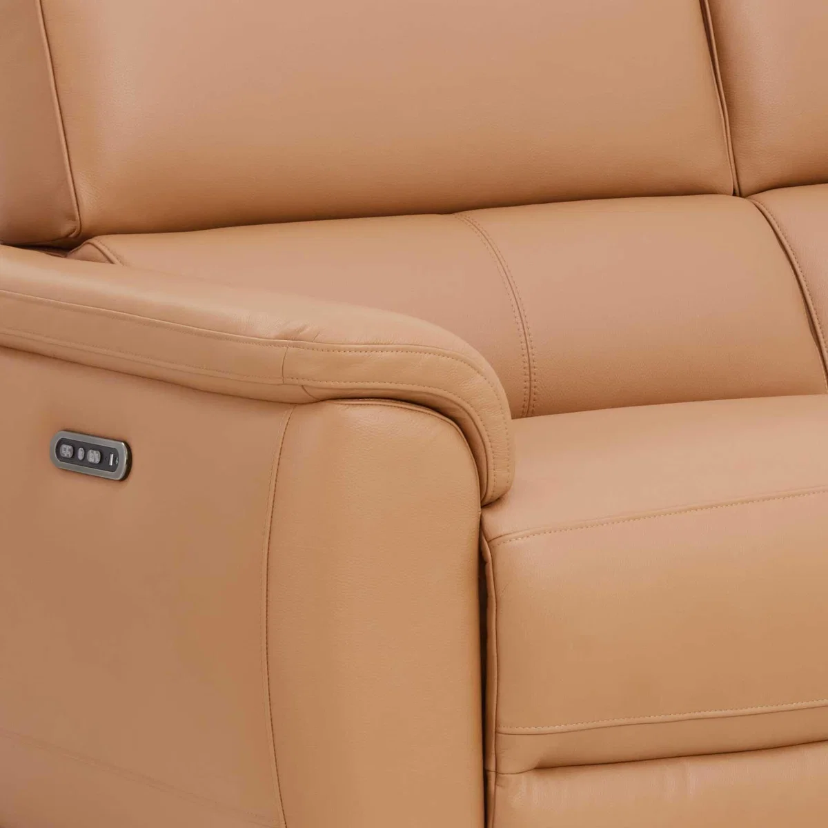 Glendale 2.5 Power Seater & Headrest Recliner Sofa, Brown Leather | Barker & Stonehouse – image 3