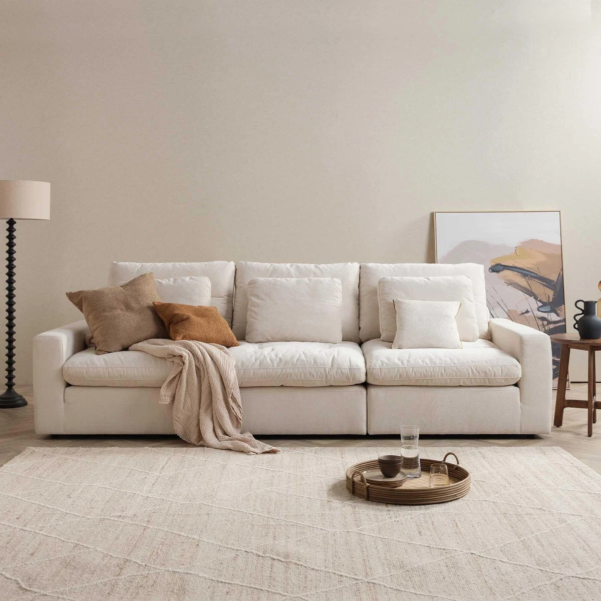 Carline LAF 1.5 Seat Armless Chair RAF 1.5 Seat Sofa, Neutral Fabric | Barker & Stonehouse – image 5