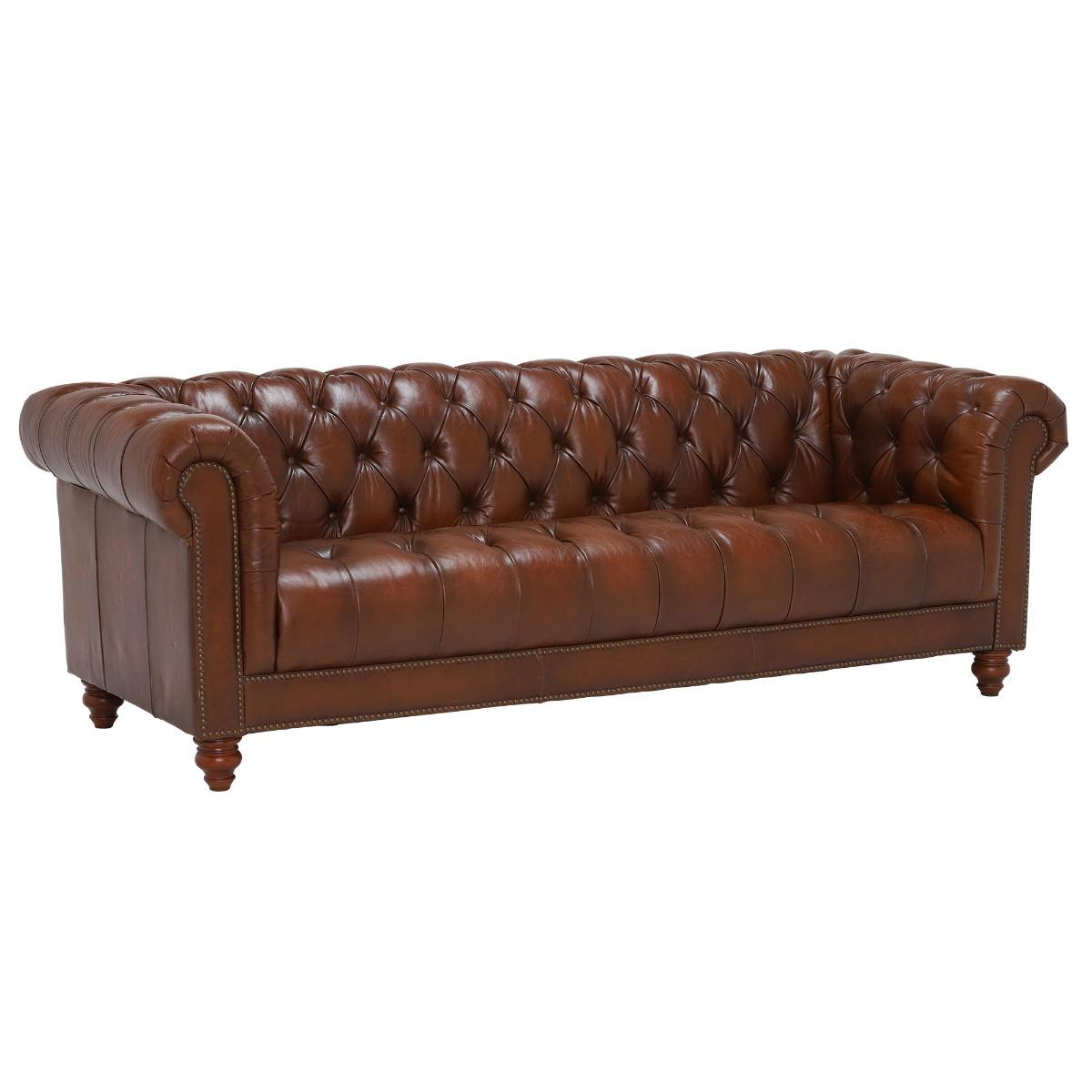 Ullswater 4 Seater Leather Sofa, Black | Barker & Stonehouse – image 3
