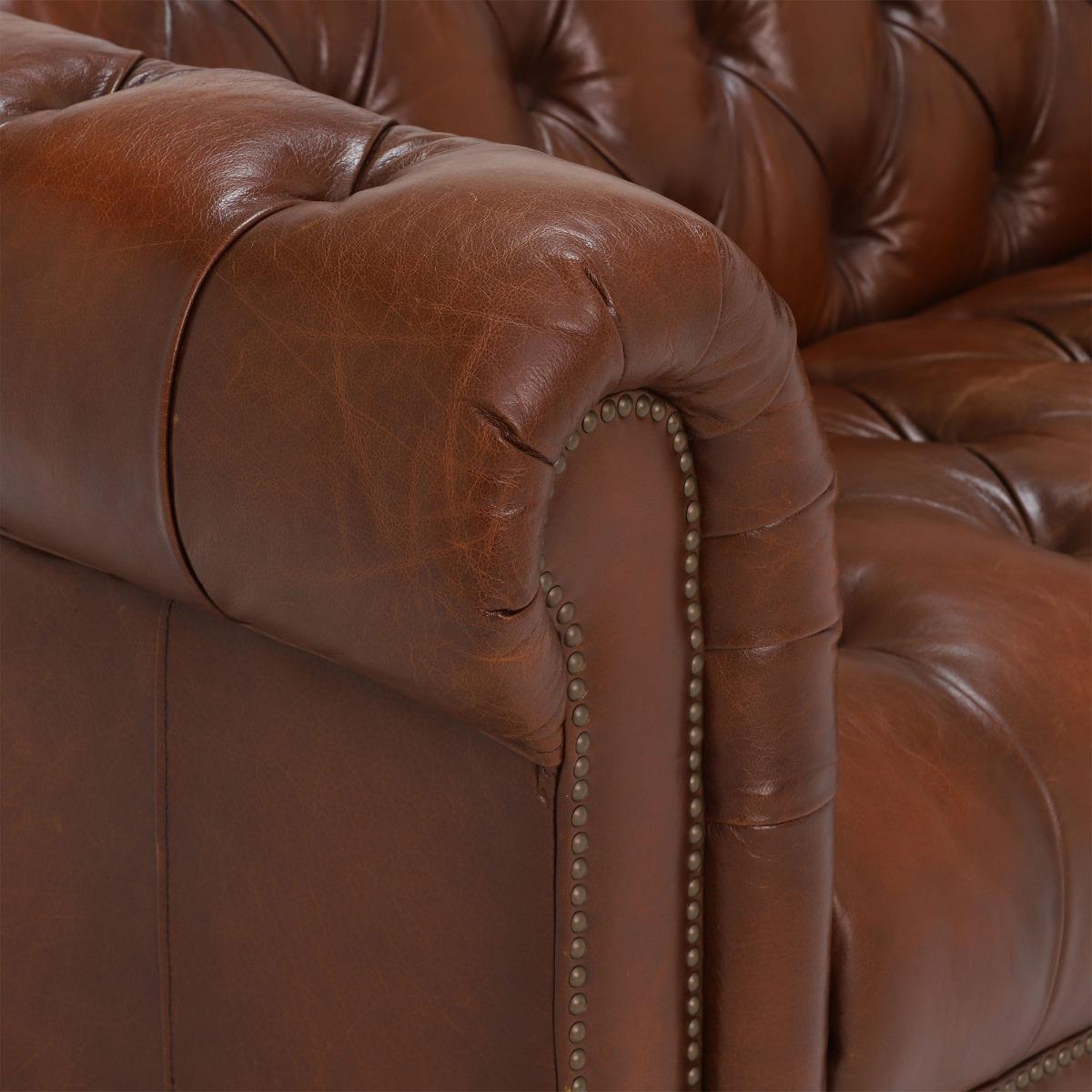 Ullswater 4 Seater Leather Sofa, Black | Barker & Stonehouse – image 4