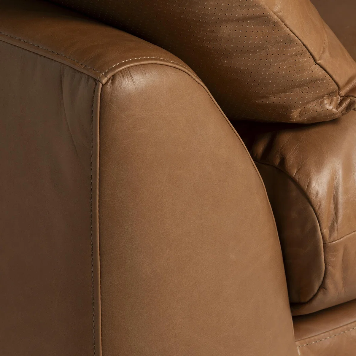Odair 2 Seater Sofa, Brown Leather | Barker & Stonehouse – image 5