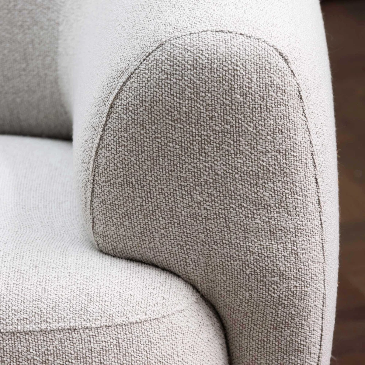 Glen 1 Seater LAF Curve Back Chair RAF 1 Seater Modular Sofa, Neutral Fabric | Barker & Stonehouse – image 9
