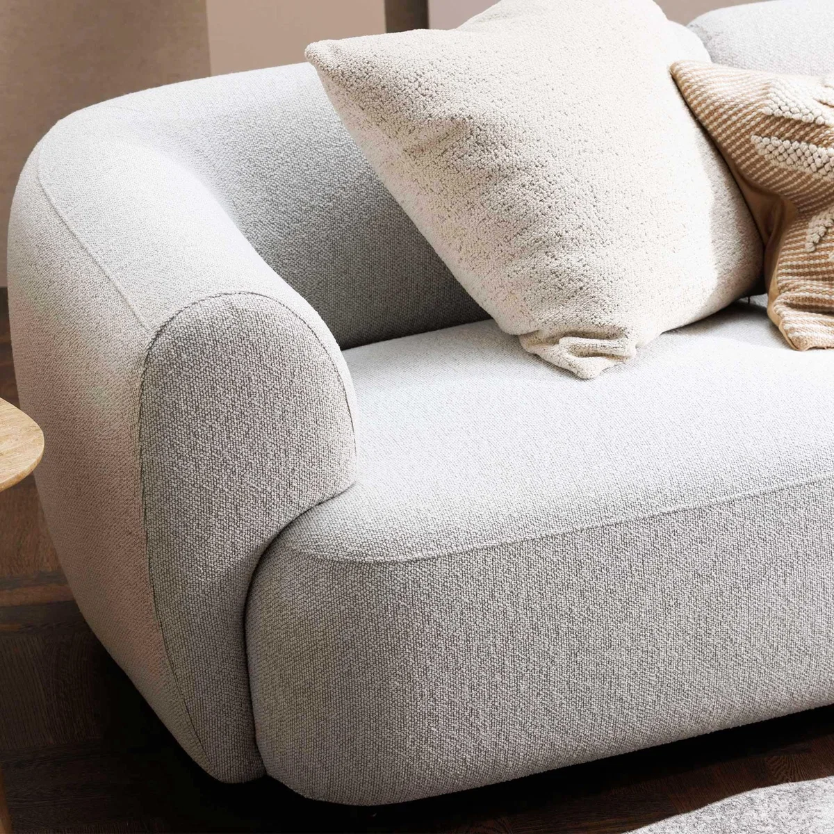 Glen 1 Seater LAF Curve Back Chair RAF 1 Seater Modular Sofa, Neutral Fabric | Barker & Stonehouse – image 10