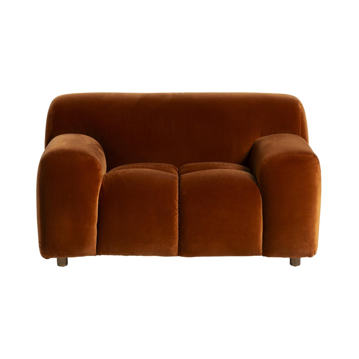 Lavinia 1 Seater Sofa Ochre, Orange Velvet | Barker & Stonehouse – image 5