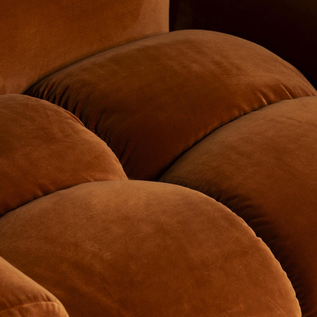 Lavinia 1 Seater Sofa Ochre, Orange Velvet | Barker & Stonehouse – image 8