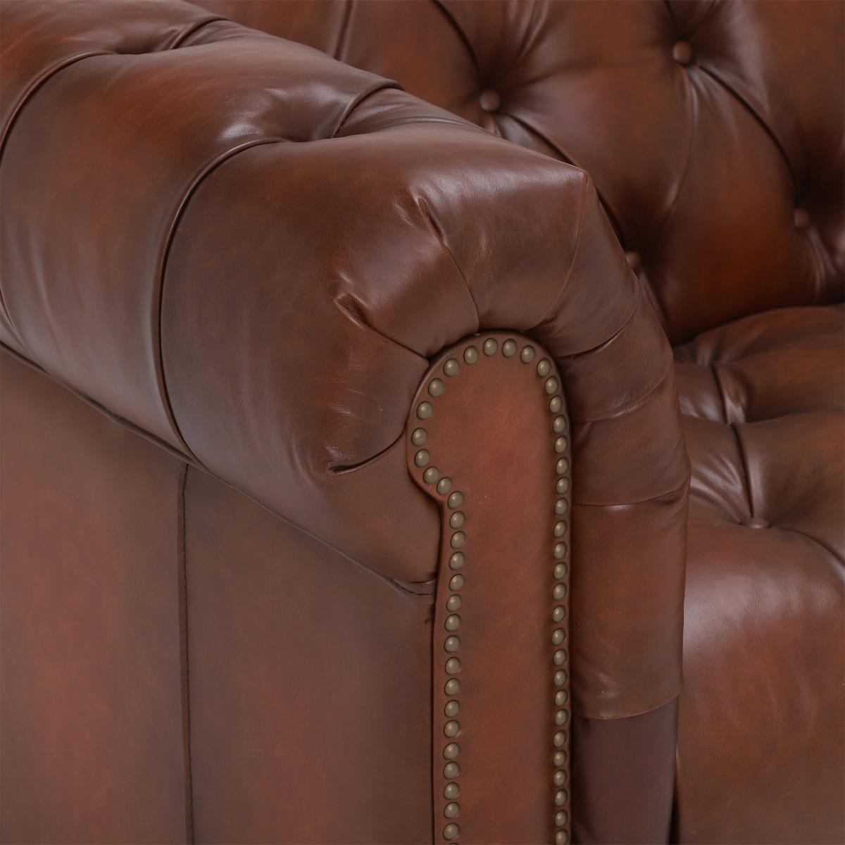 Ullswater 3.5 Seater Leather Sofa, Black | Barker & Stonehouse – image 3