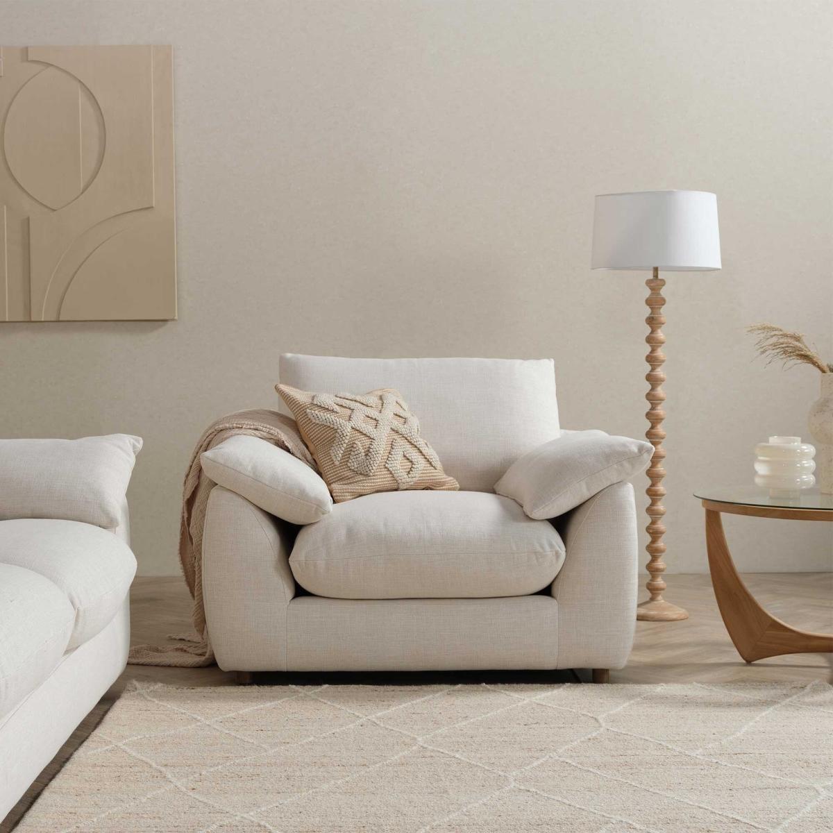Odair 1 Seater Sofa, Neutral Fabric | Barker & Stonehouse – image 2