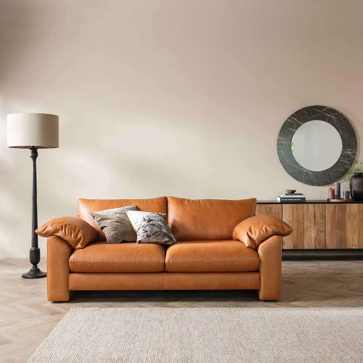Jacobsen Sofa, Brown Leather | Barker & Stonehouse – image 2