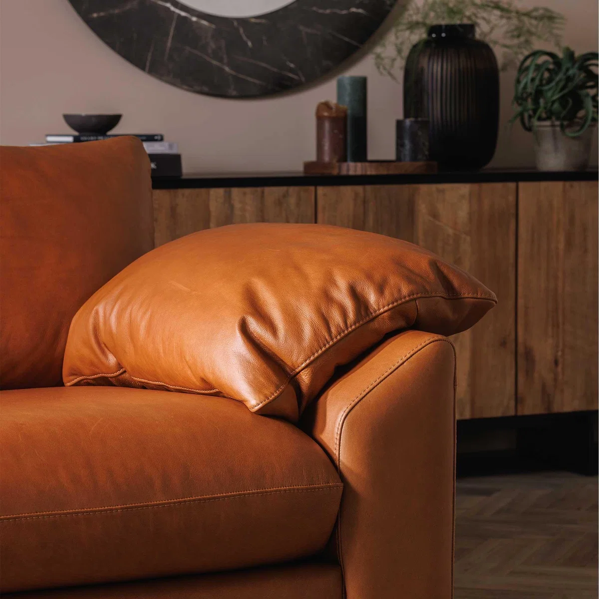 Jacobsen Sofa, Brown Leather | Barker & Stonehouse – image 6
