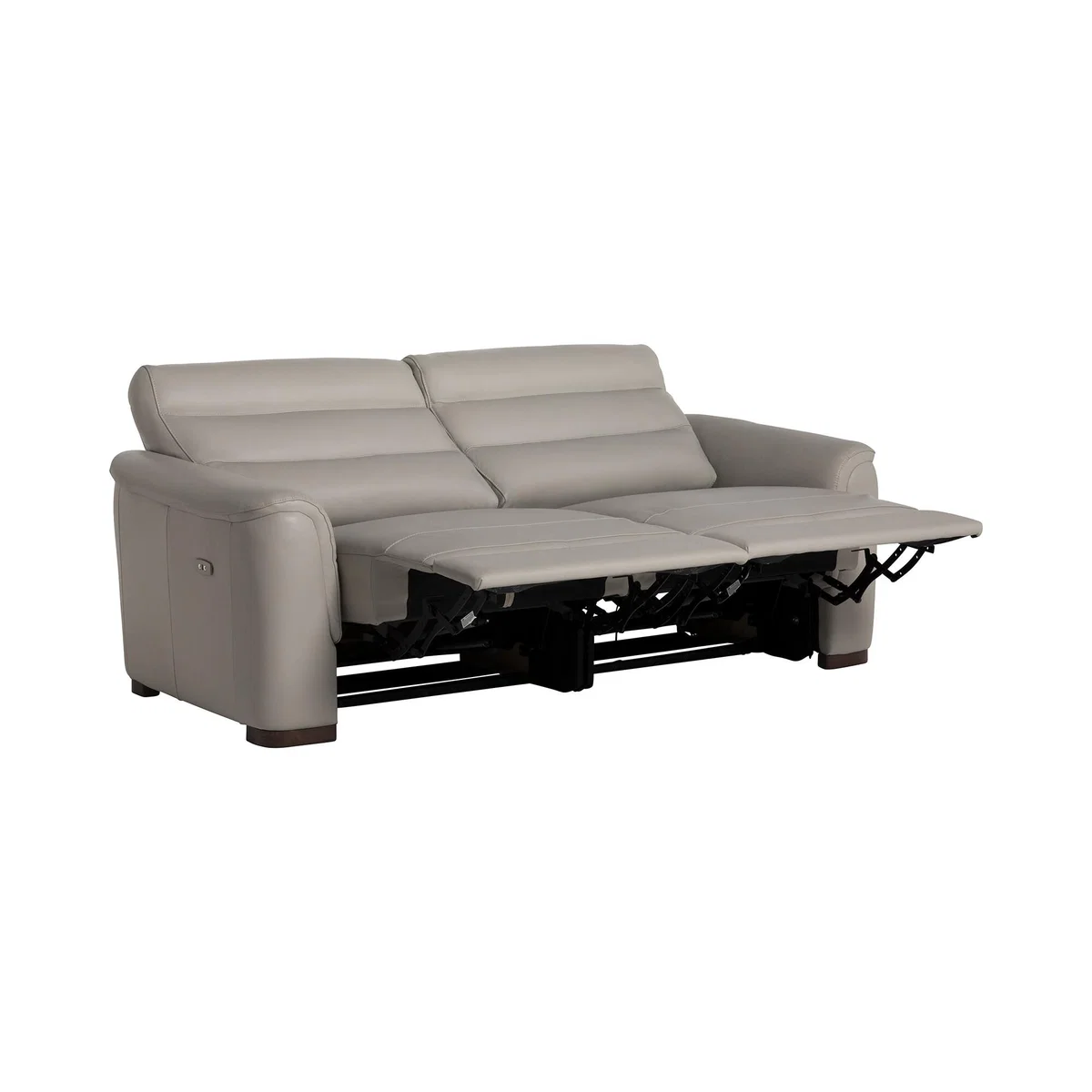 Garner Large Dual Power Recliner Sofa, Grey Leather | Barker & Stonehouse – image 8
