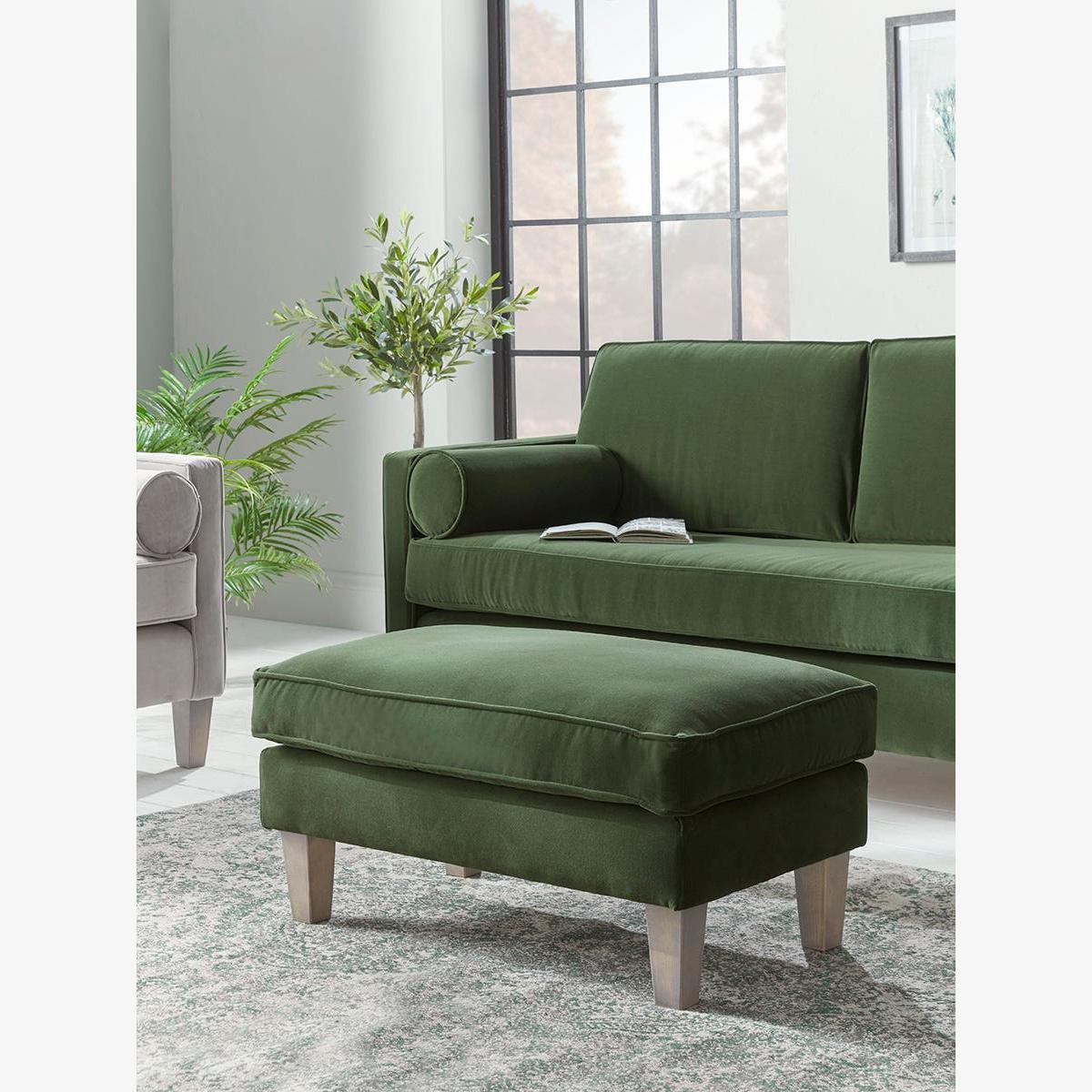 Toulon Two Seater Sofa – Slate Blue Herringbone – image 1