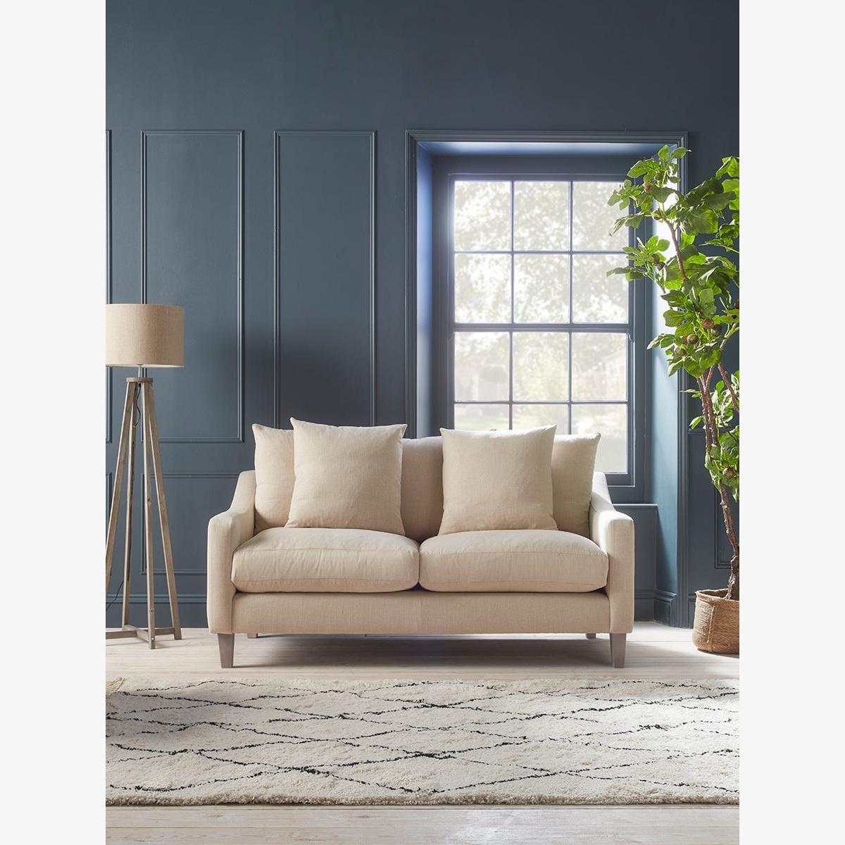 Floro Two Seater Sofa – Sand Herringbone – image 1