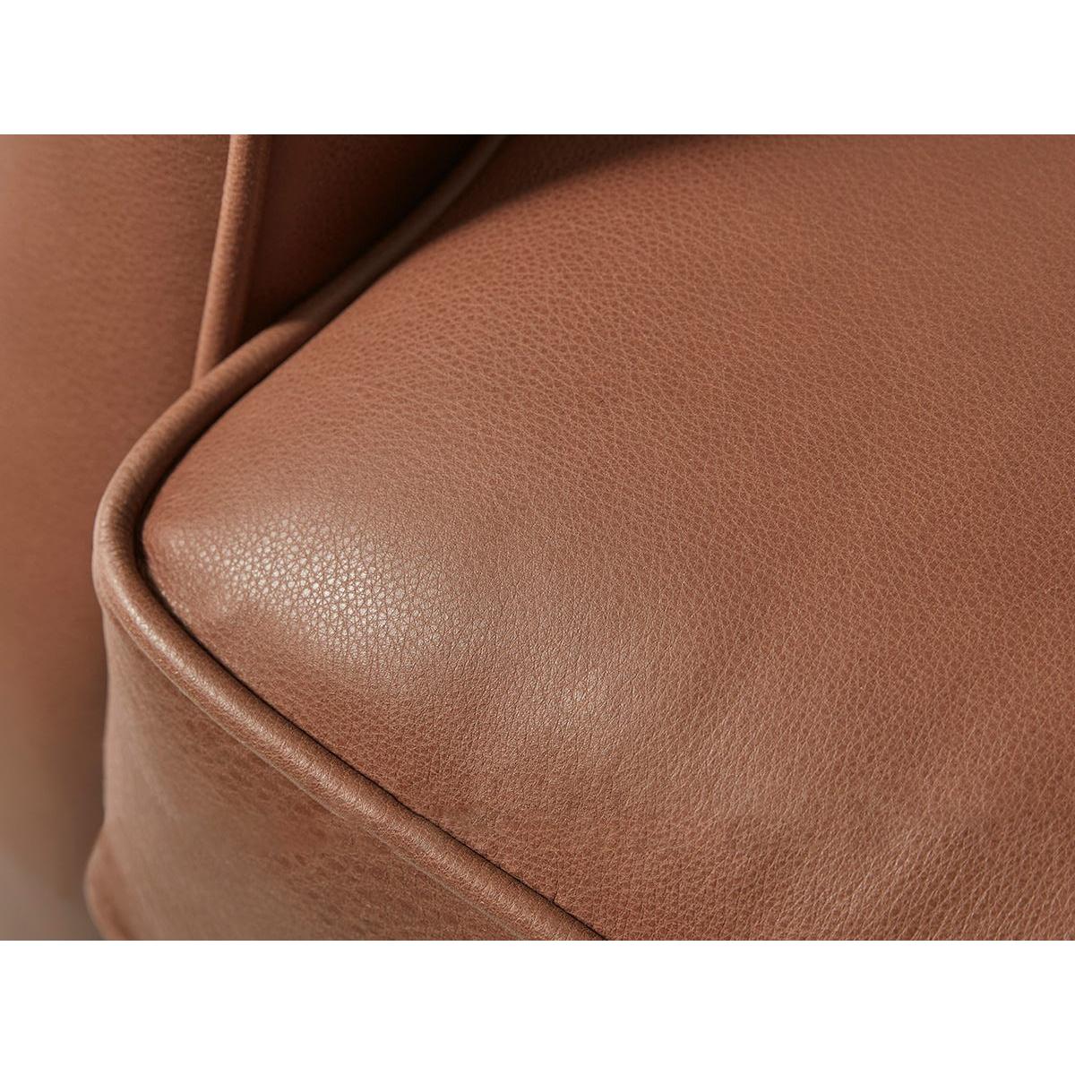 Giverny Three Seater Sofa – Tan Leather – image 4