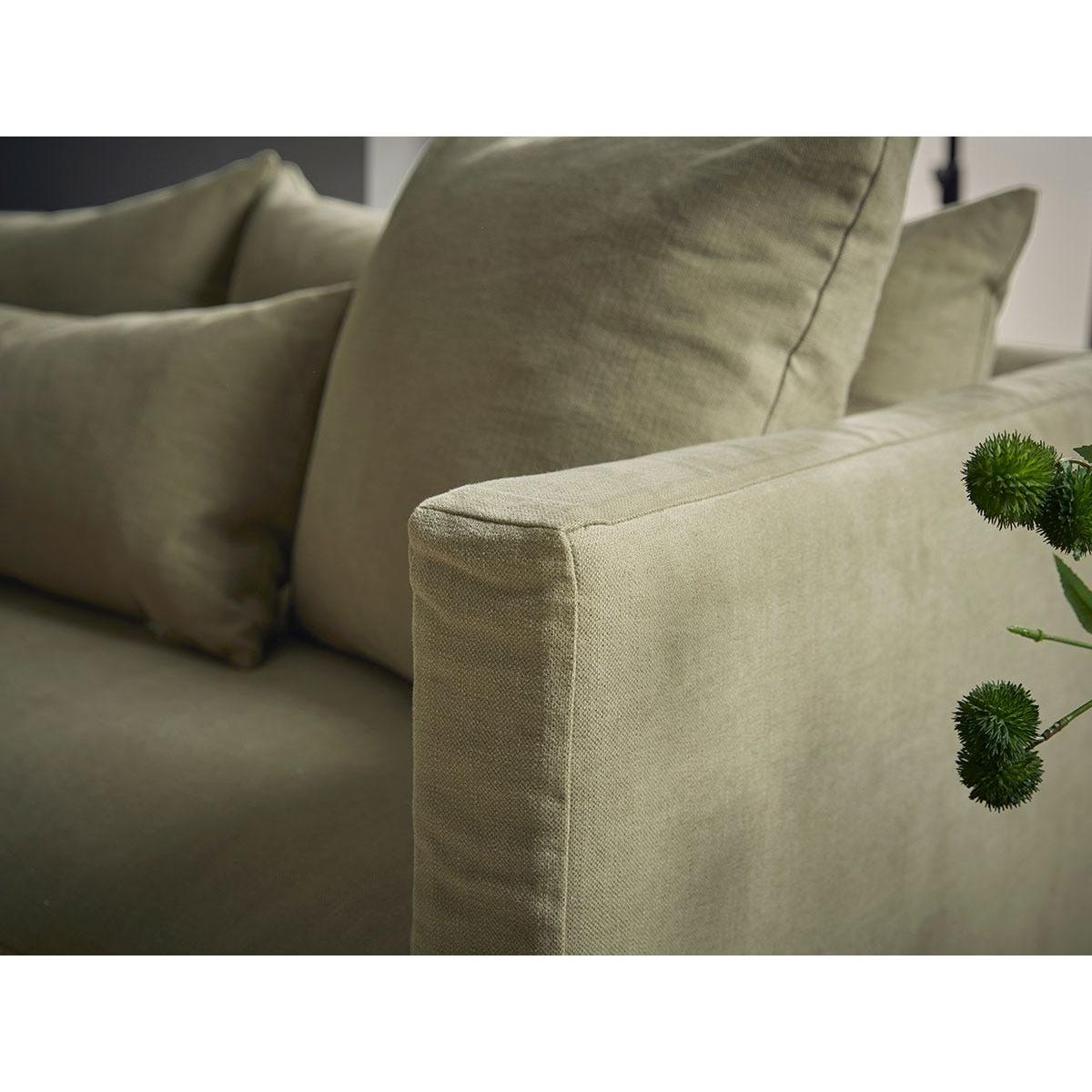 Colmar Two Seater Sofa – Warm Sand Wide Cotton Stripe – image 12