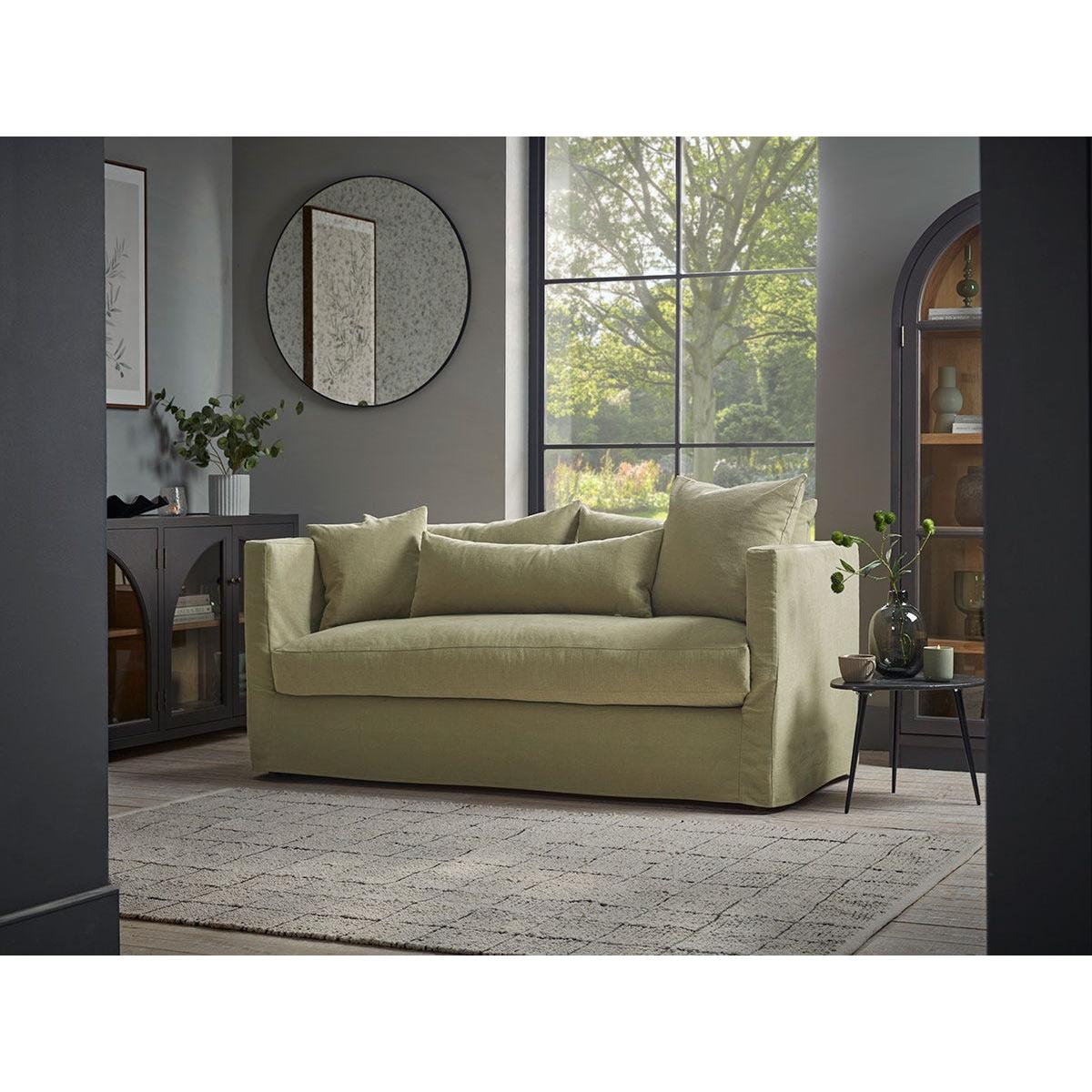 Colmar Two Seater Sofa – Warm Sand Wide Cotton Stripe – image 10