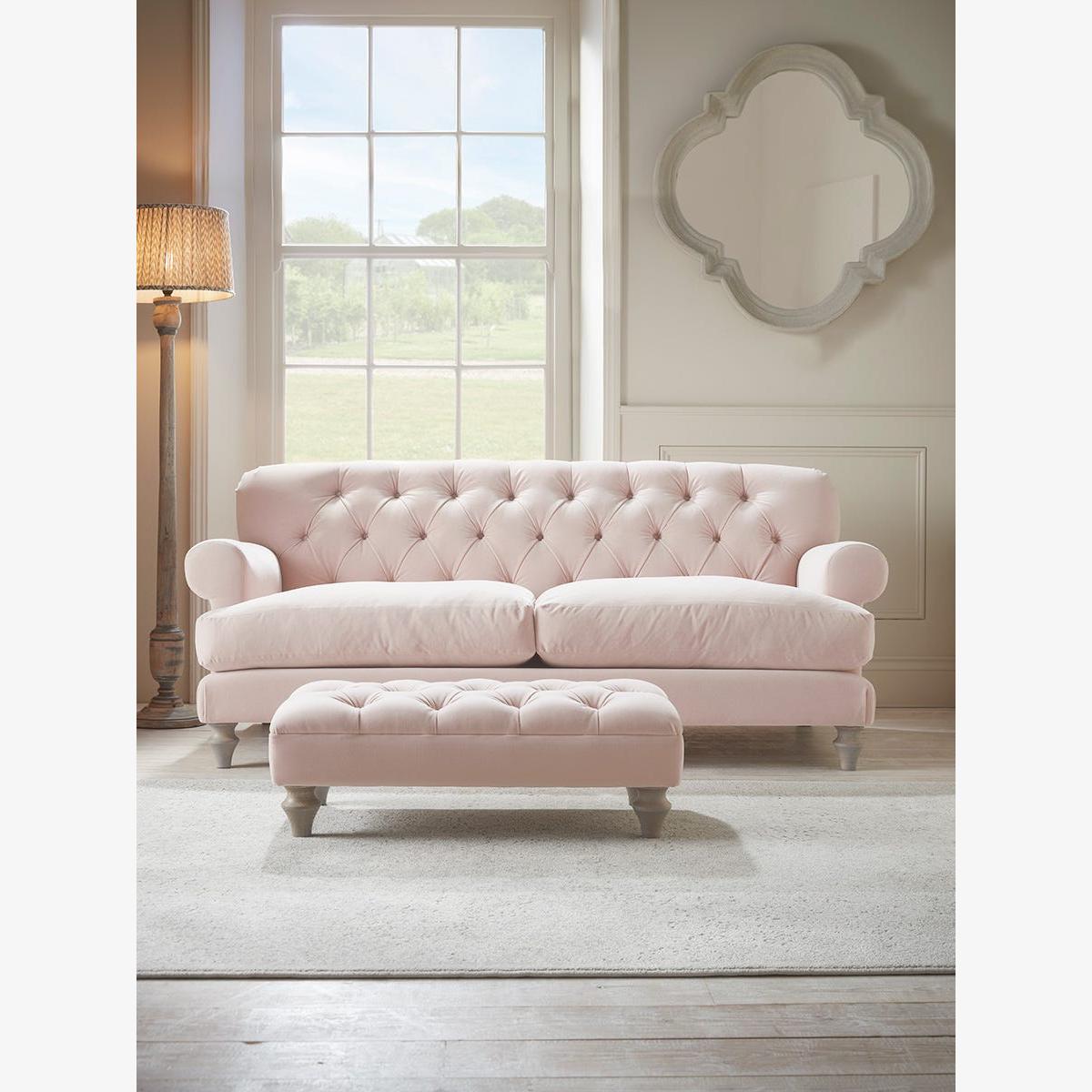 Bern Three Seater Sofa – Smoke Cotton Linen – image 1