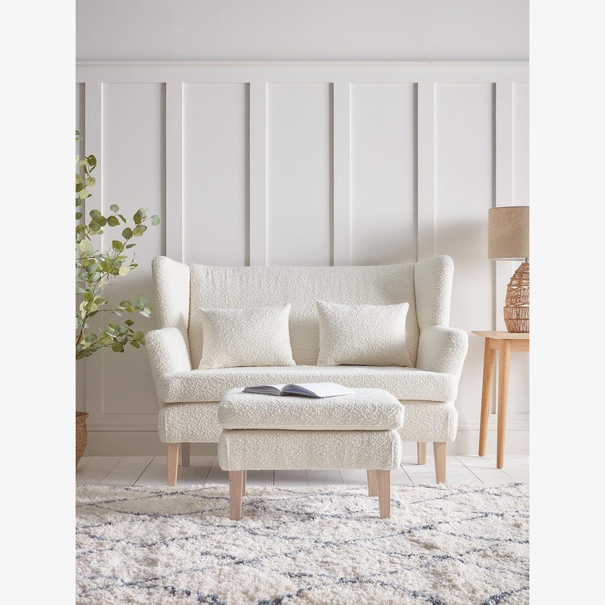 Trosa Three Seater Sofa – Soft Eau De Nil Cotton Stripe – image 1
