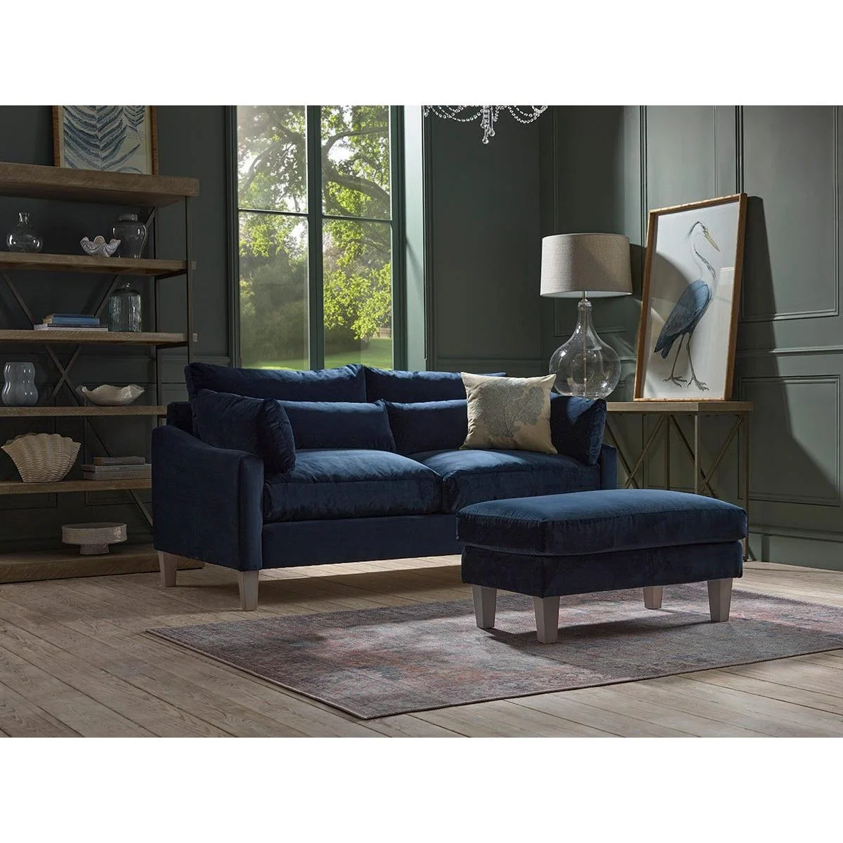 Boras Three Seater Sofa – Chalk Velvet – image 2