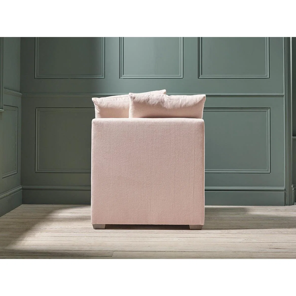 Lyon Two Seater Sofa – Warm Sand Wide Cotton Stripe – image 18