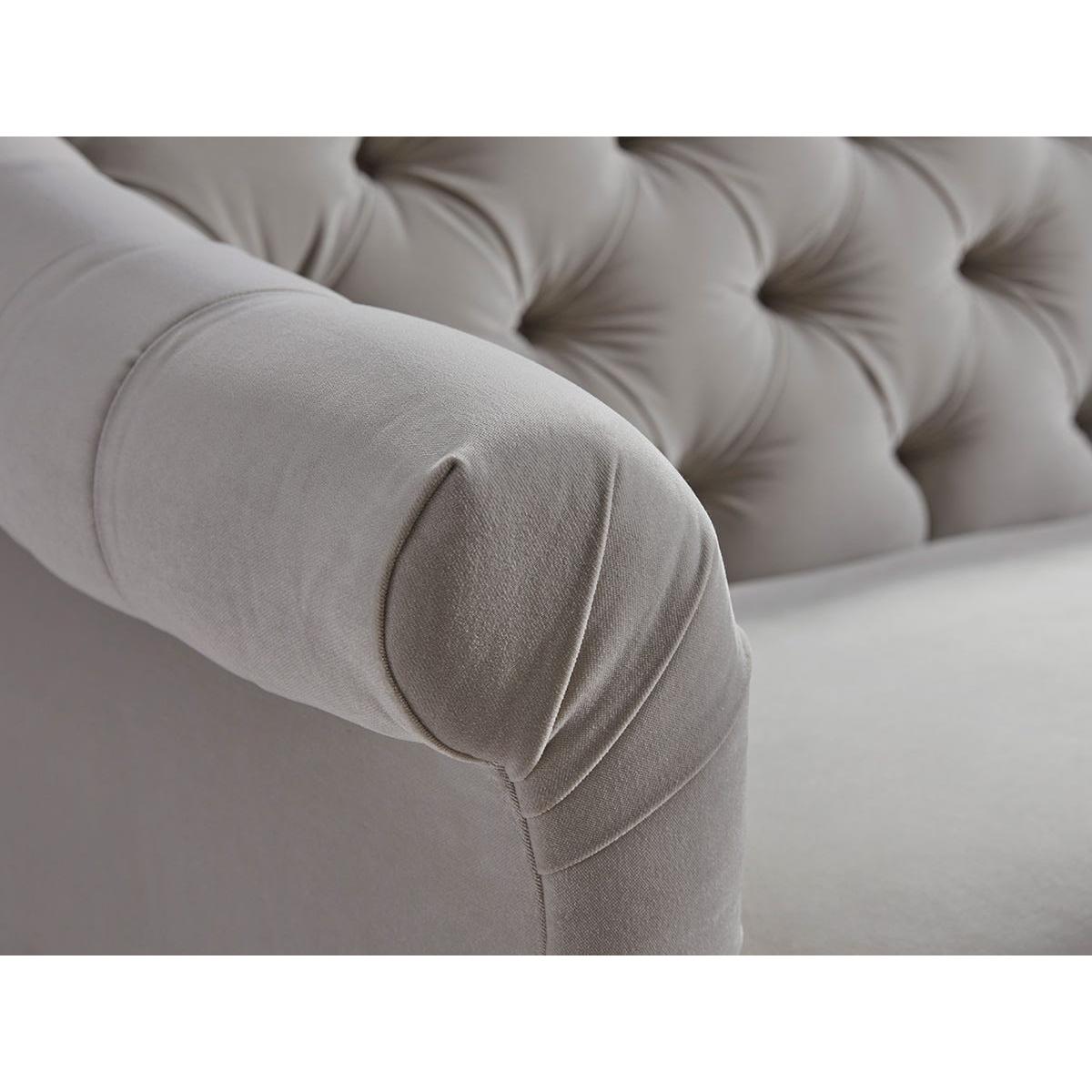 Domme Three Seater Sofa – Delicate Rose Opulent Cotton Velvet – image 4