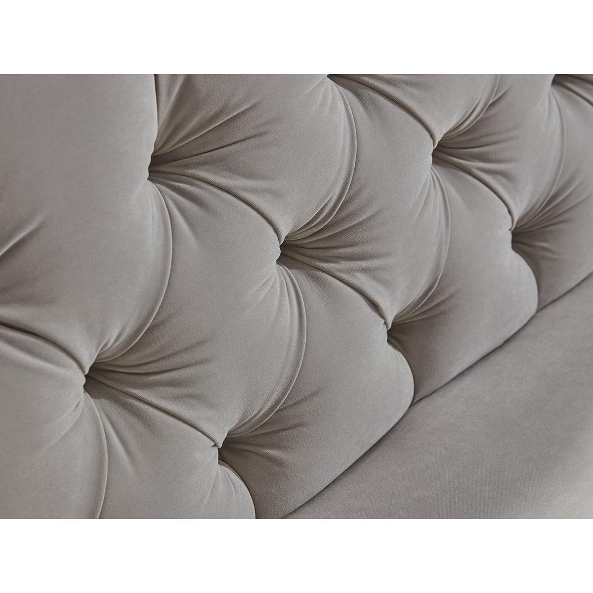 Domme Three Seater Sofa – Delicate Rose Opulent Cotton Velvet – image 5