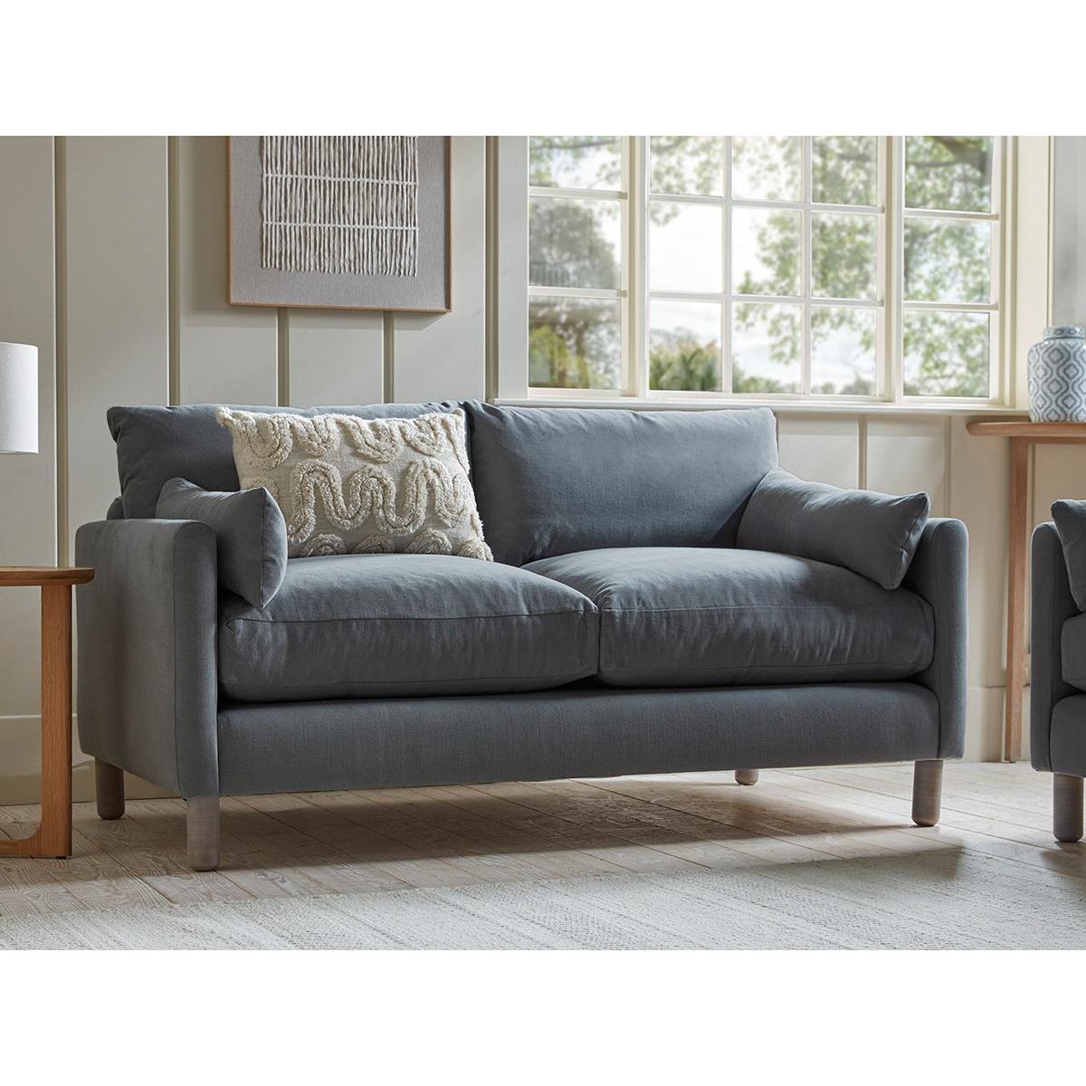 Edmonton Two Seater Sofa – Soft Eau De Nil Wide Cotton Stripe – image 2