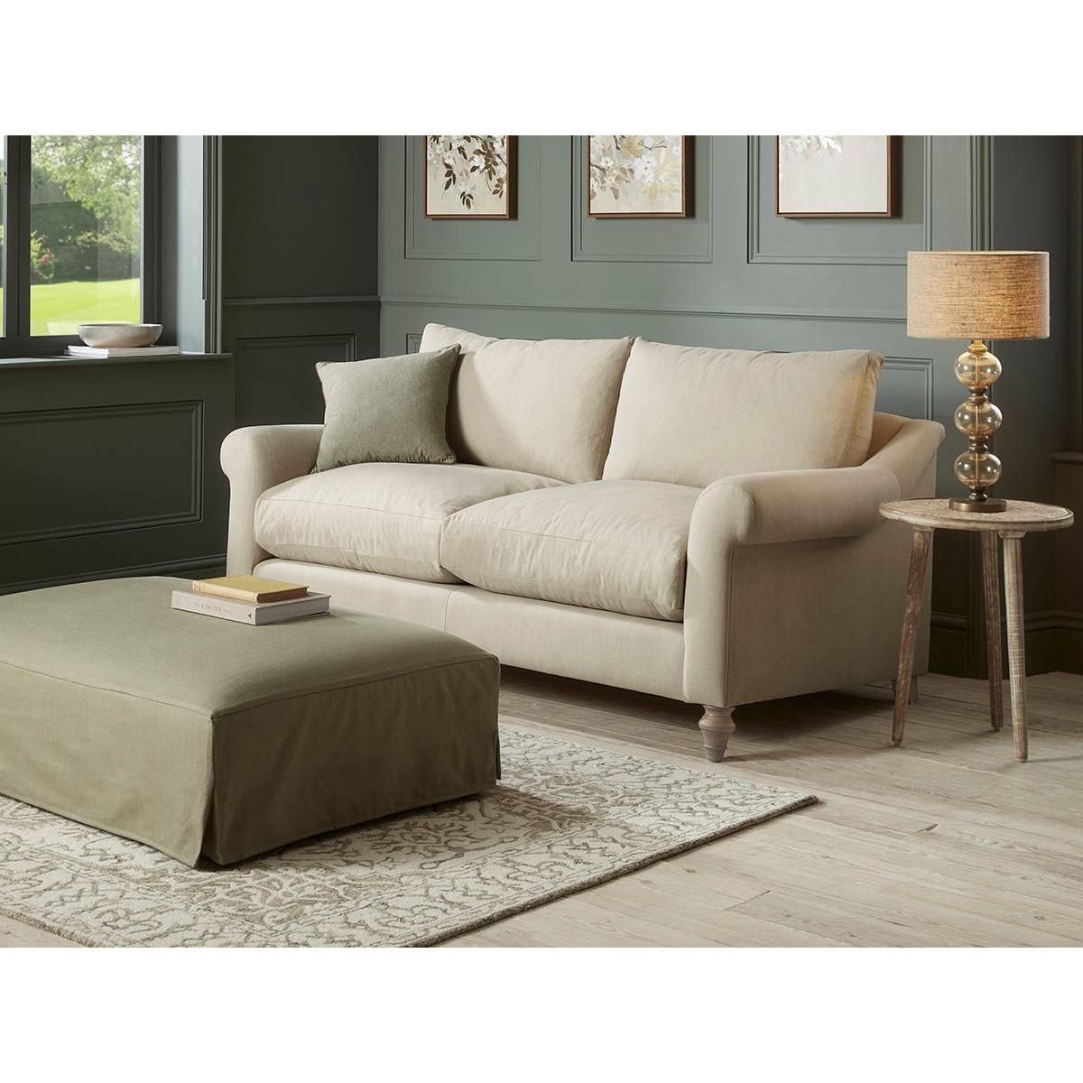 Kalmar Two Seater Sofa – Dusky Blue Cotton Stripe – image 2
