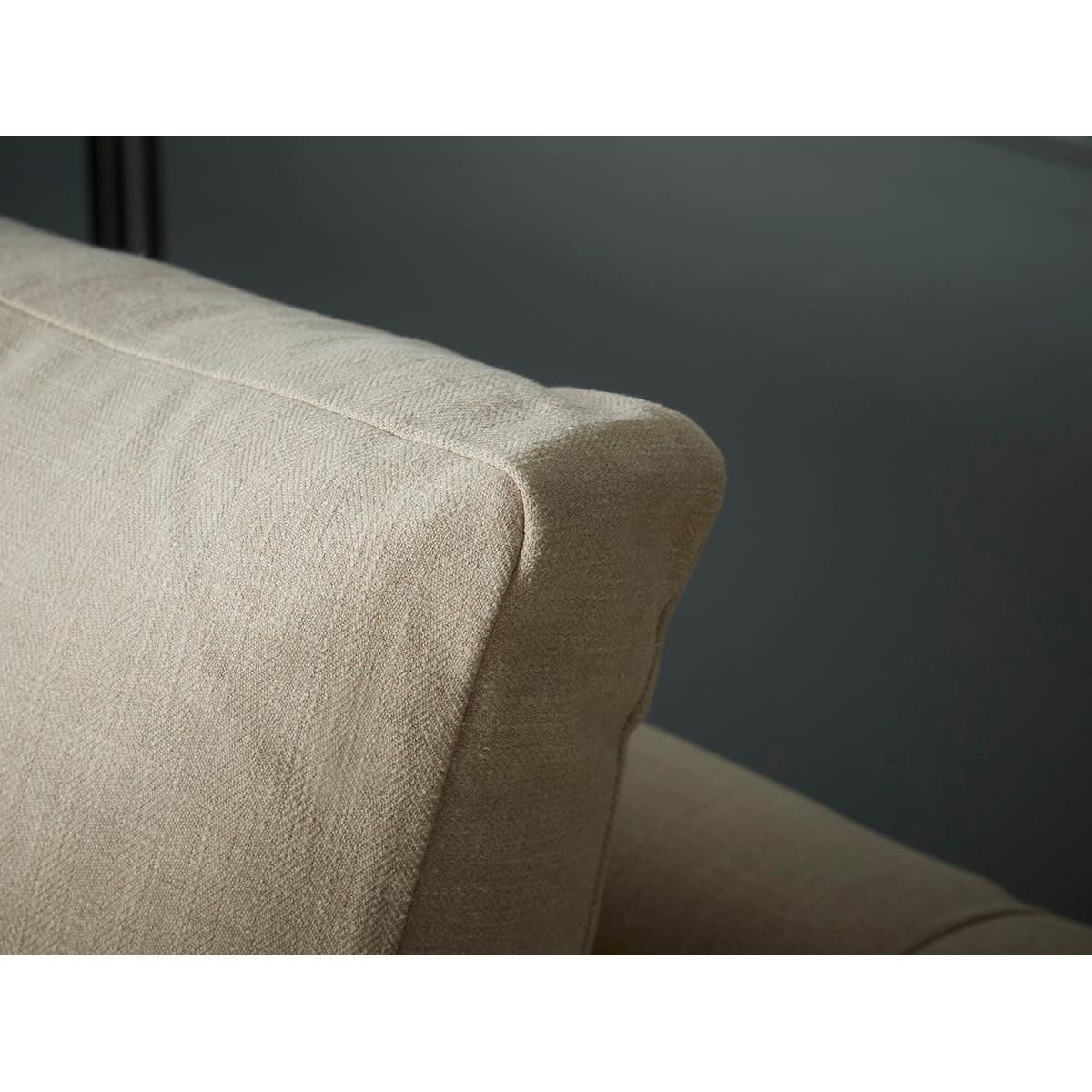 Kalmar Two Seater Sofa – Dusky Blue Cotton Stripe – image 4