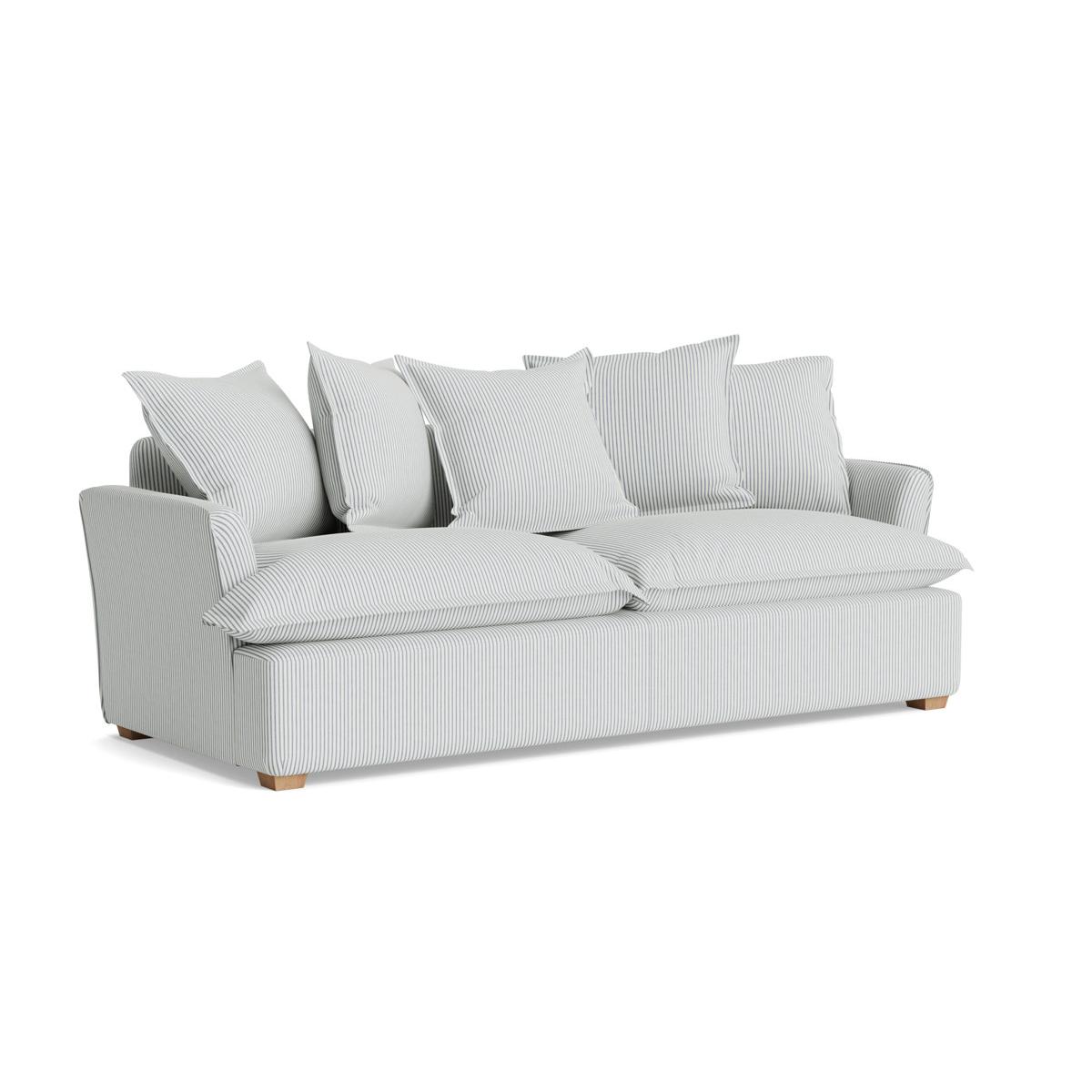 Umea Three Seater Sofa – French Blue Cotton Stripe – image 12