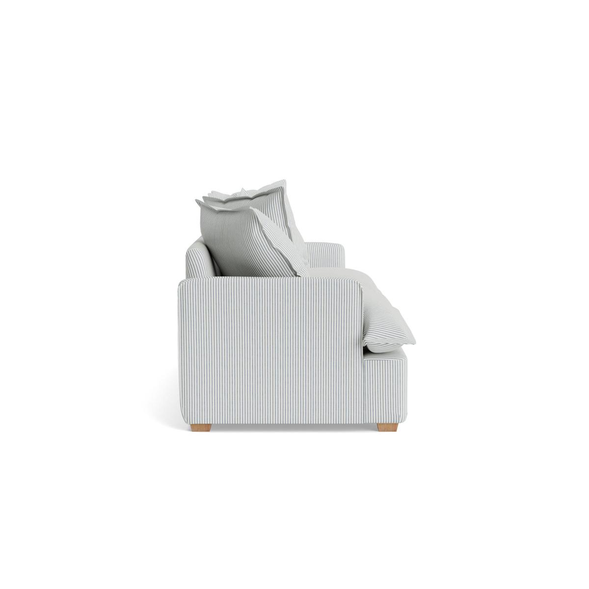 Umea Three Seater Sofa – French Blue Cotton Stripe – image 13