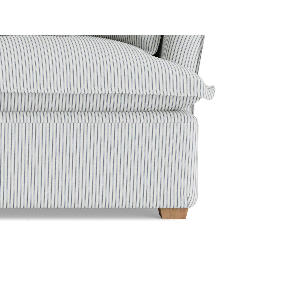 Umea Three Seater Sofa – French Blue Cotton Stripe – image 15