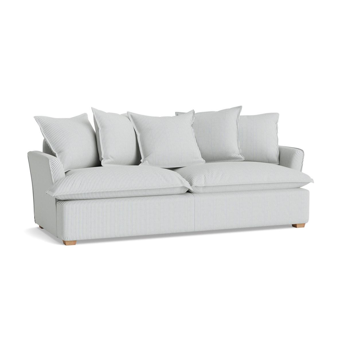 Umea Three Seater Sofa – French Blue Cotton Stripe – image 10