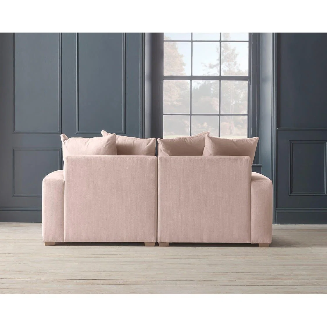 Lyon Three Seater Sofa – Delicate Rose Opulent Cotton Velvet – image 15