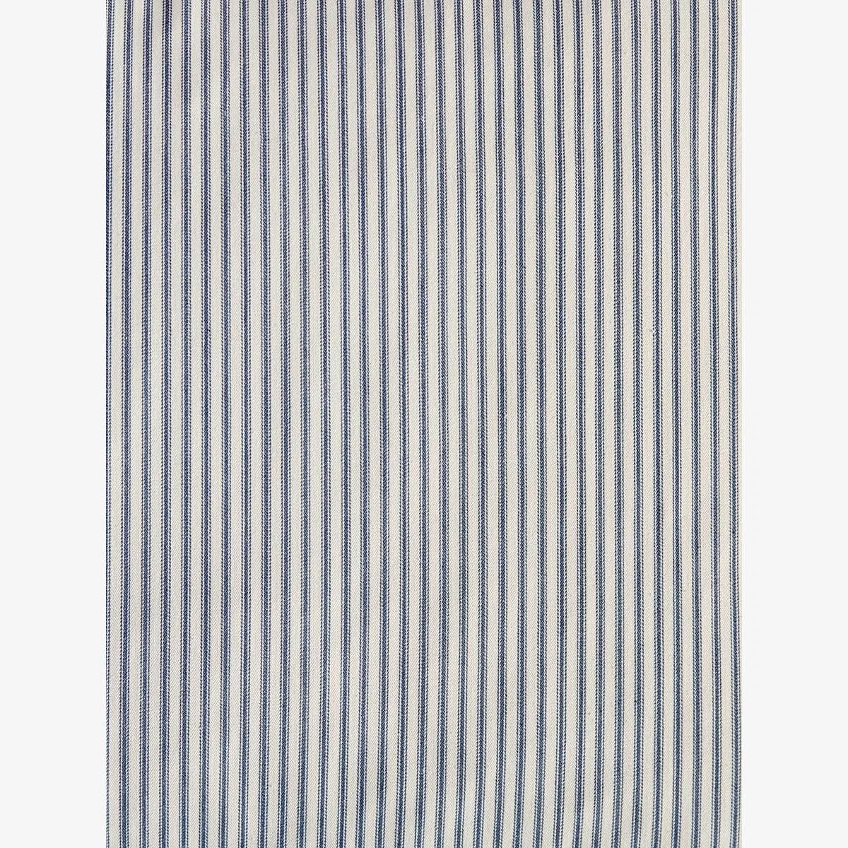 Floro Three Seater Sofa – French Blue Cotton Stripe – image 1