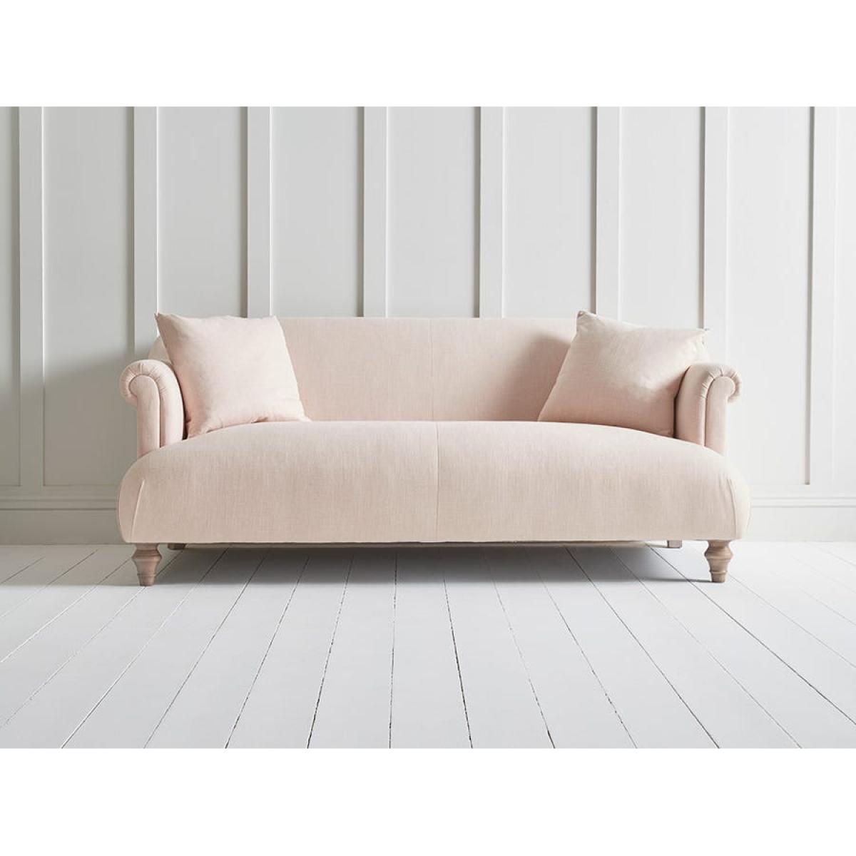 Artes Three Seater Sofa – Dusky Blue Cotton Stripe – image 6