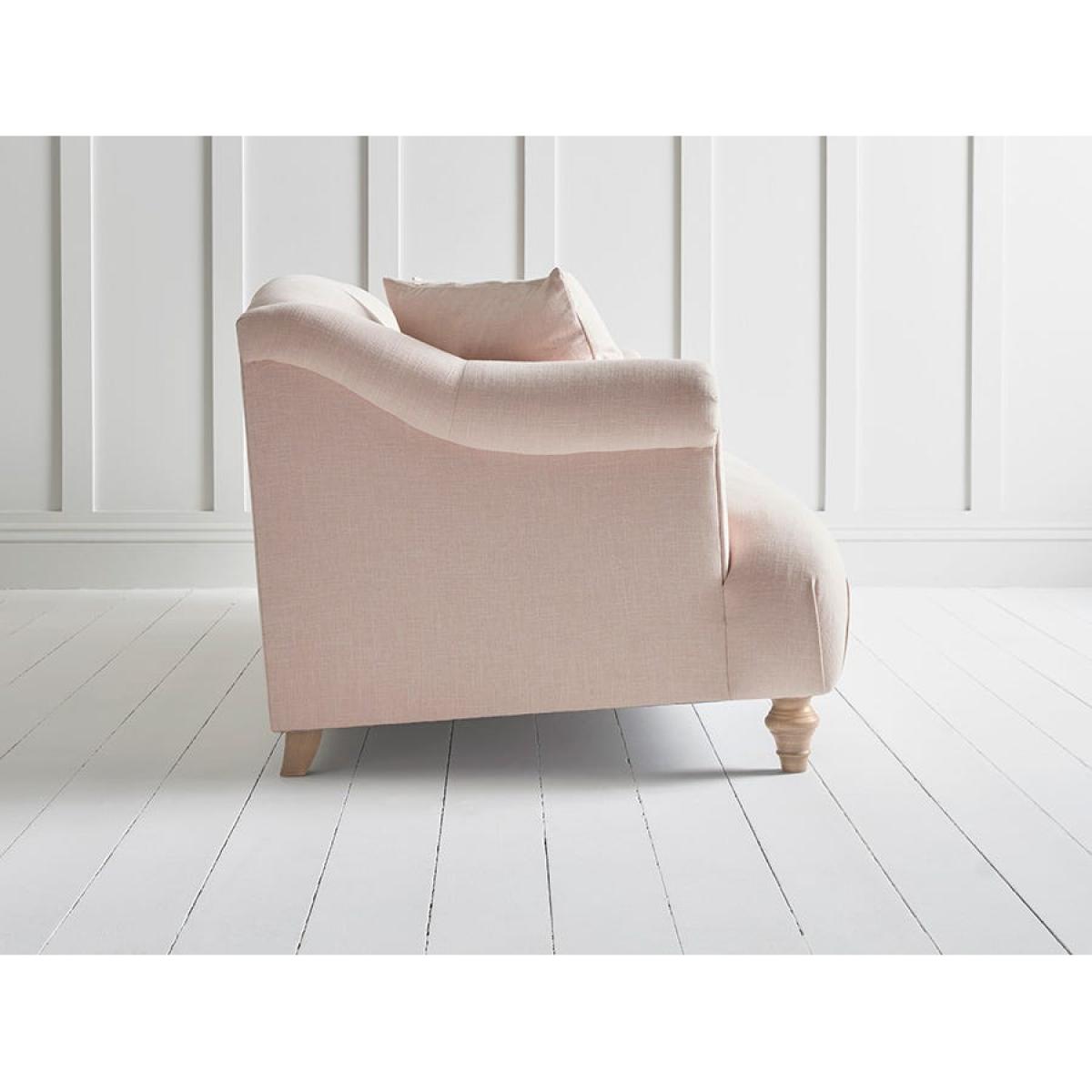 Artes Three Seater Sofa – Dusky Blue Cotton Stripe – image 7