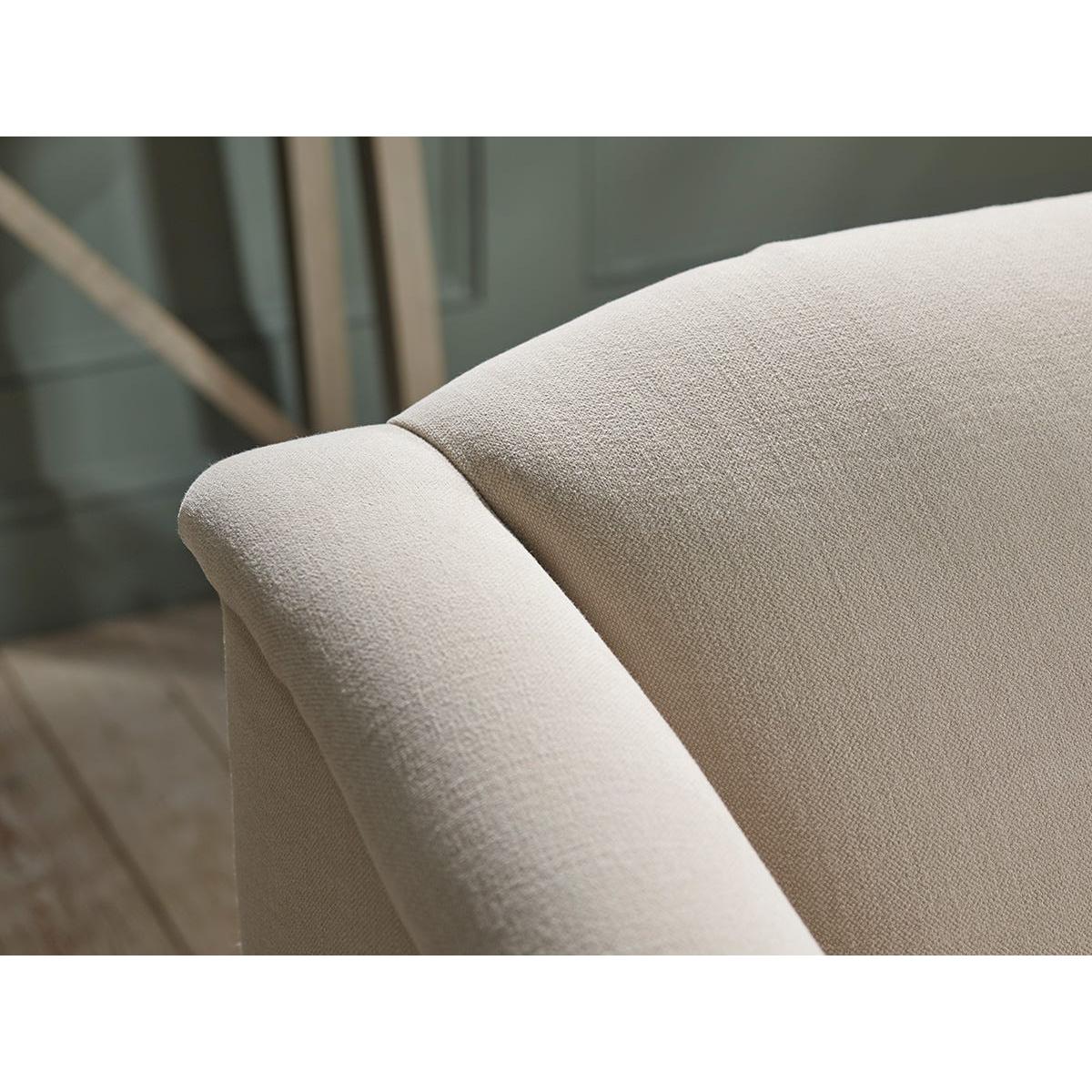 Assan Two Seater Sofa – Dusky Blue Cotton Stripe – image 6