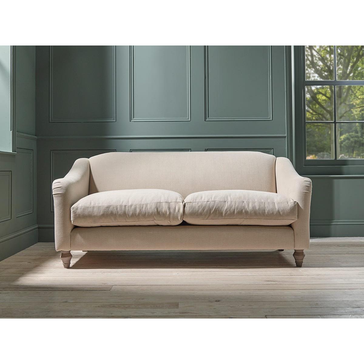 Assan Two Seater Sofa – Dusky Blue Cotton Stripe – image 7