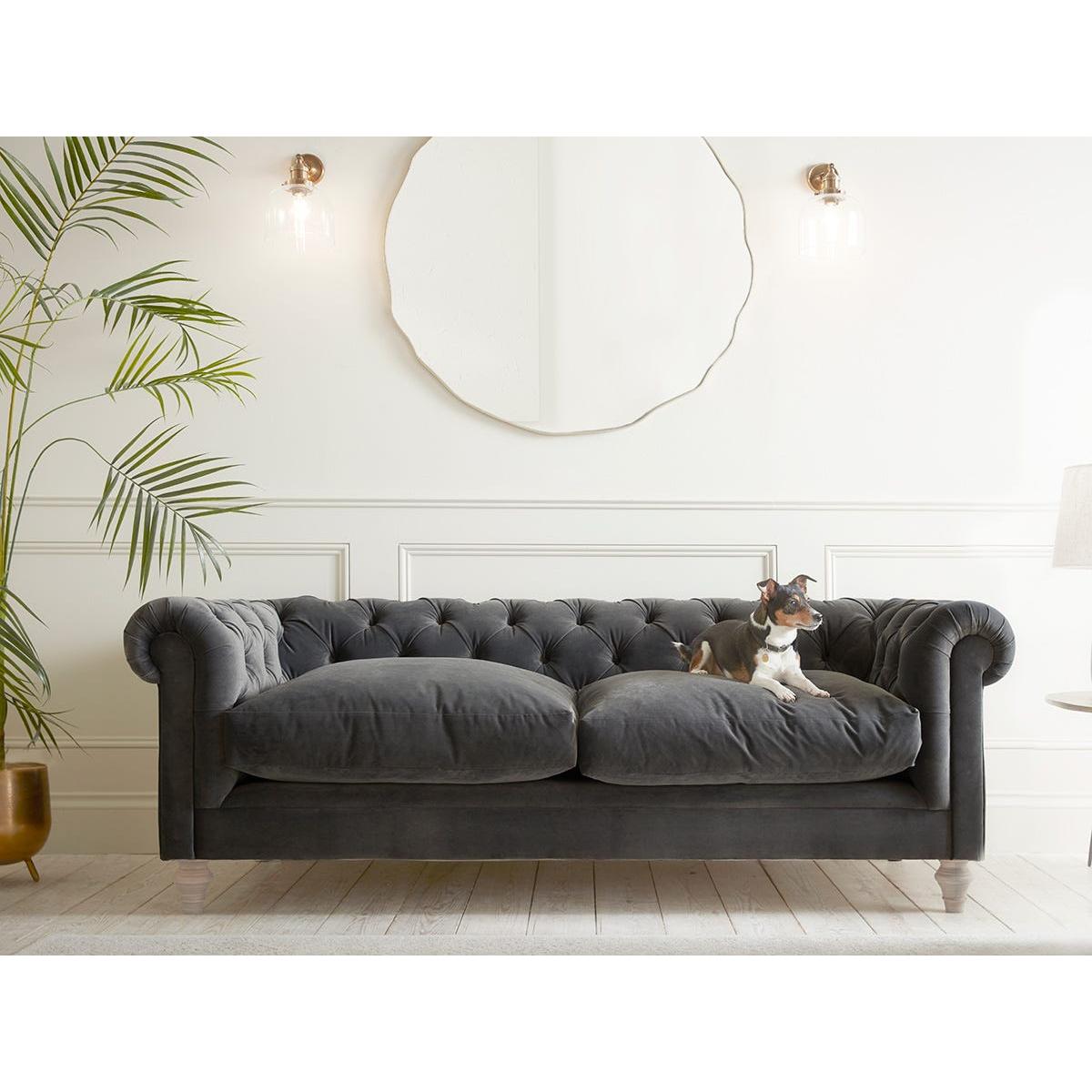 Dalvik Two Seater Sofa – Pebble Blue Cotton Linen – image 2