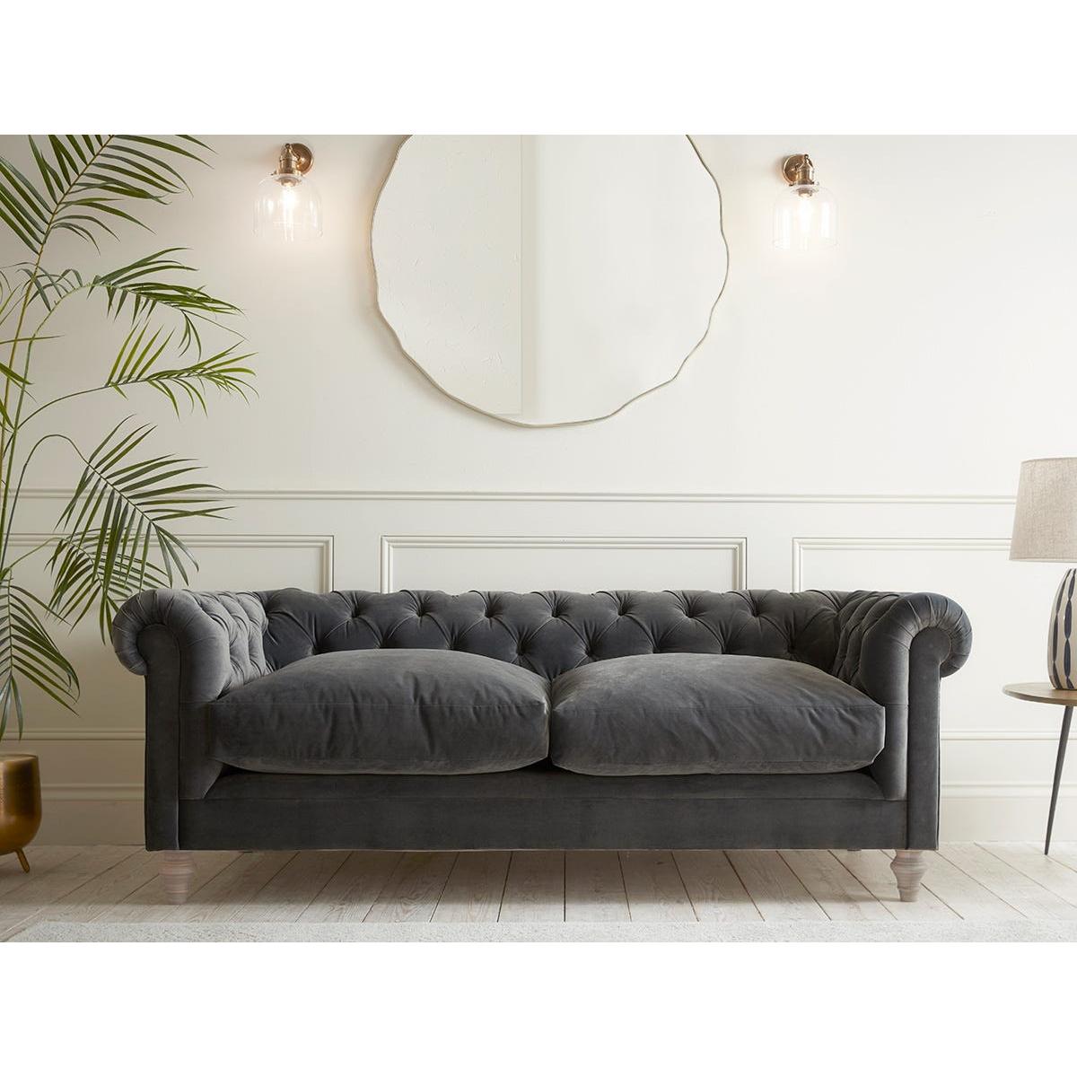 Dalvik Two Seater Sofa – Pebble Blue Cotton Linen – image 6