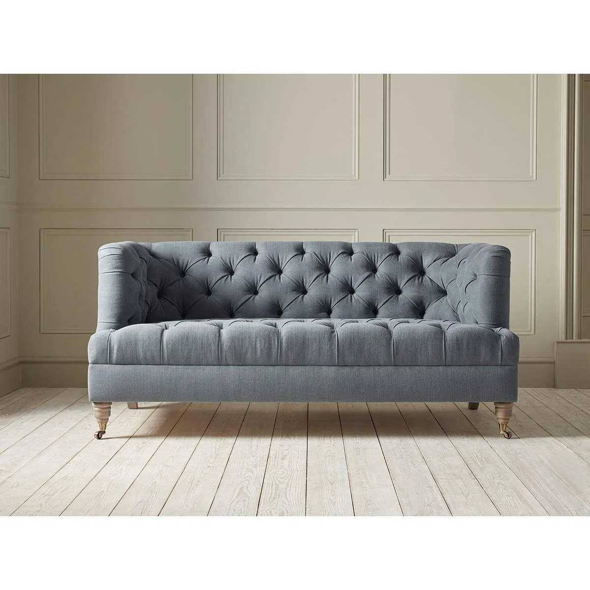 Bodo Three Seater Sofa – Pebble Blue Cotton Linen – image 7