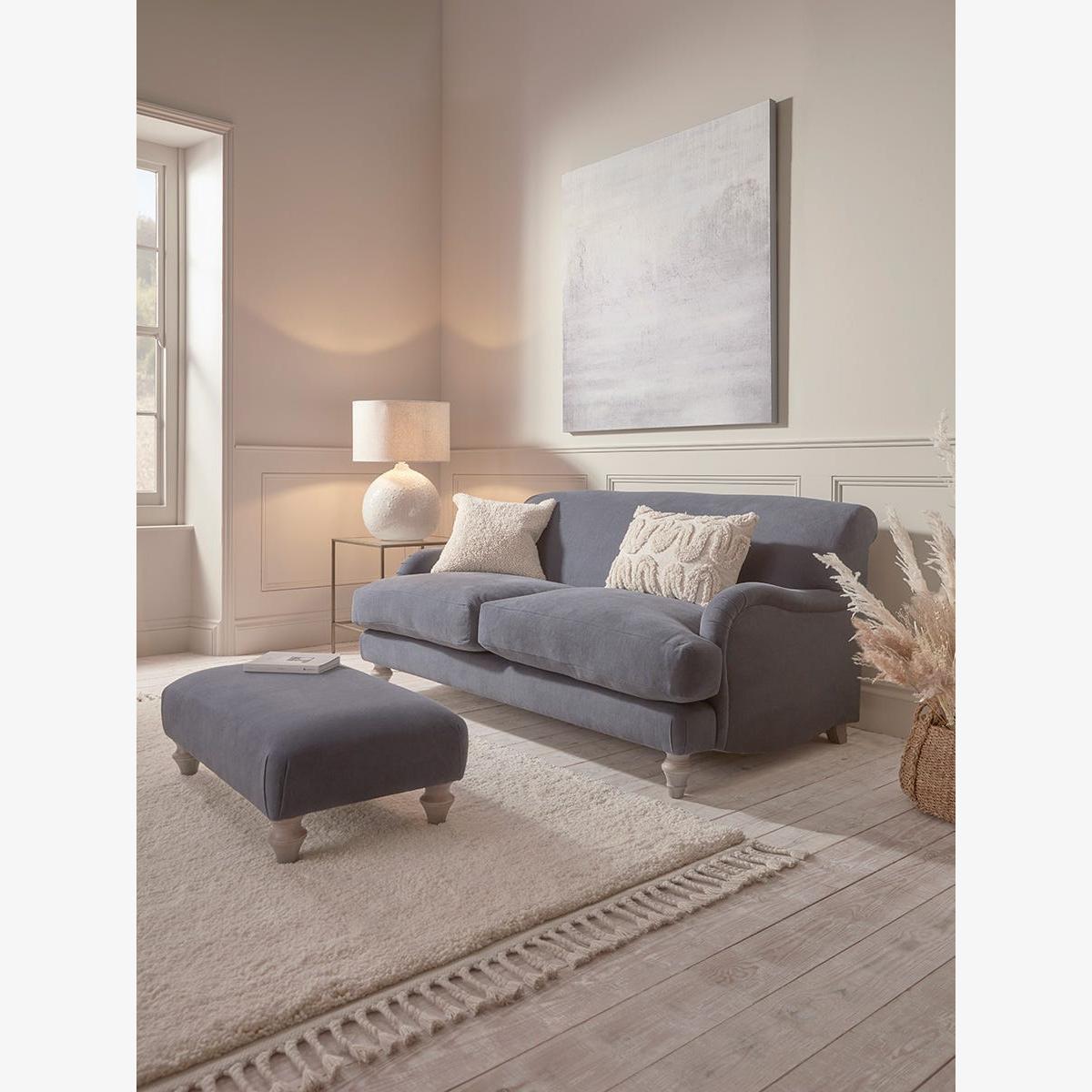 Reine Two Seater Sofa – Navy Opulent Cotton Velvet – image 1