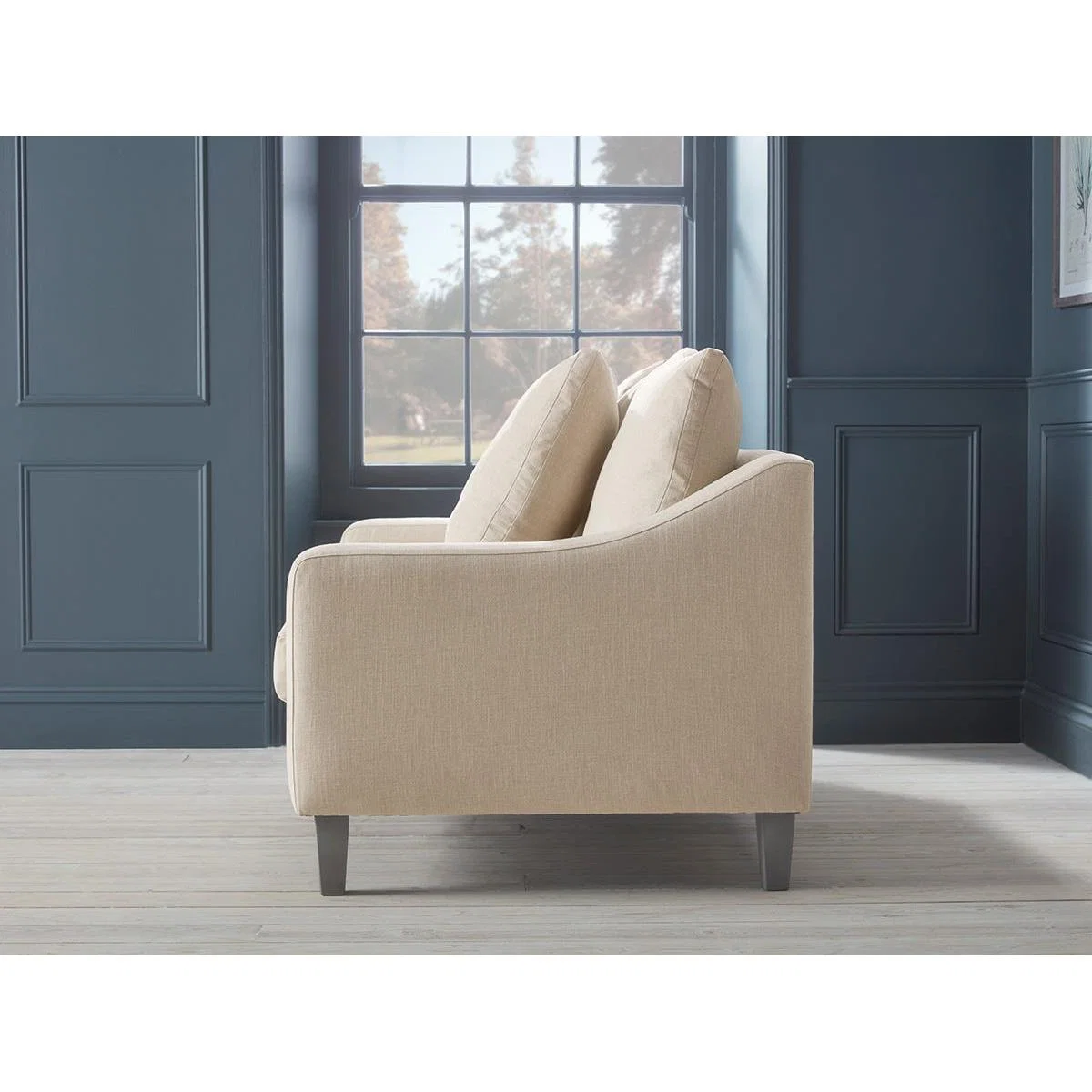 Floro Three Seater Sofa – Soft Rose Cotton Linen – image 9
