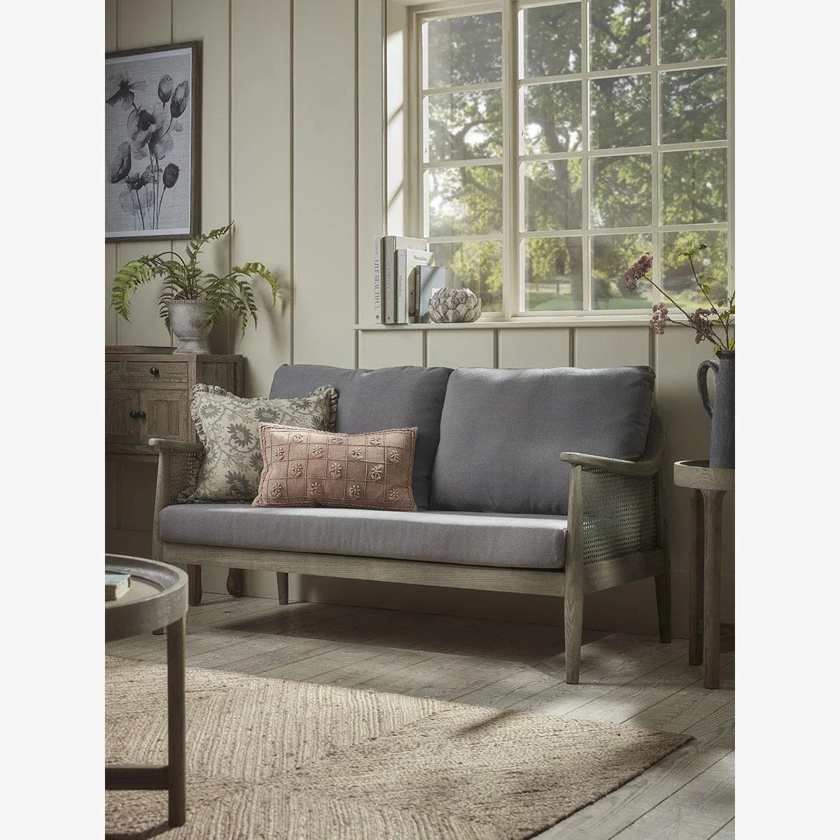Aged Wicker Sofa – image 1