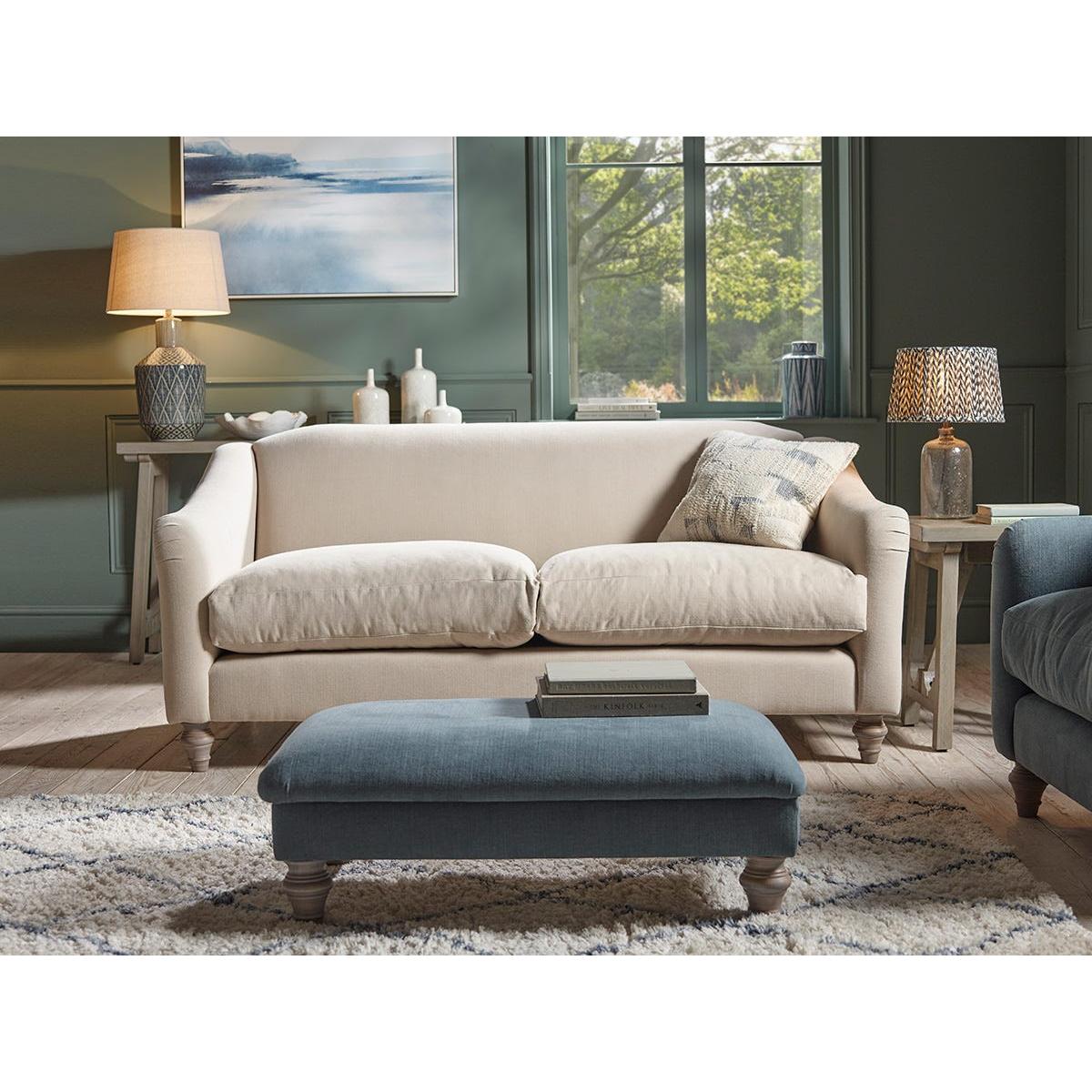 Assan Three Seater Sofa – Eucalyptus Cotton Stripe – image 2