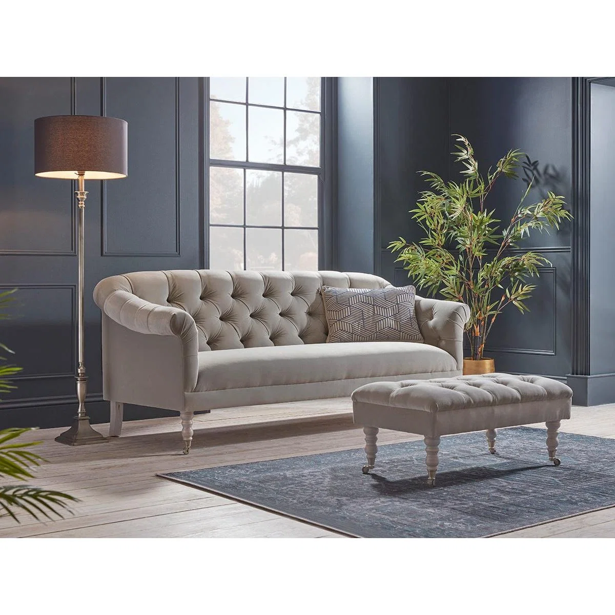 Domme Three Seater Sofa – Natural Boucle – image 2