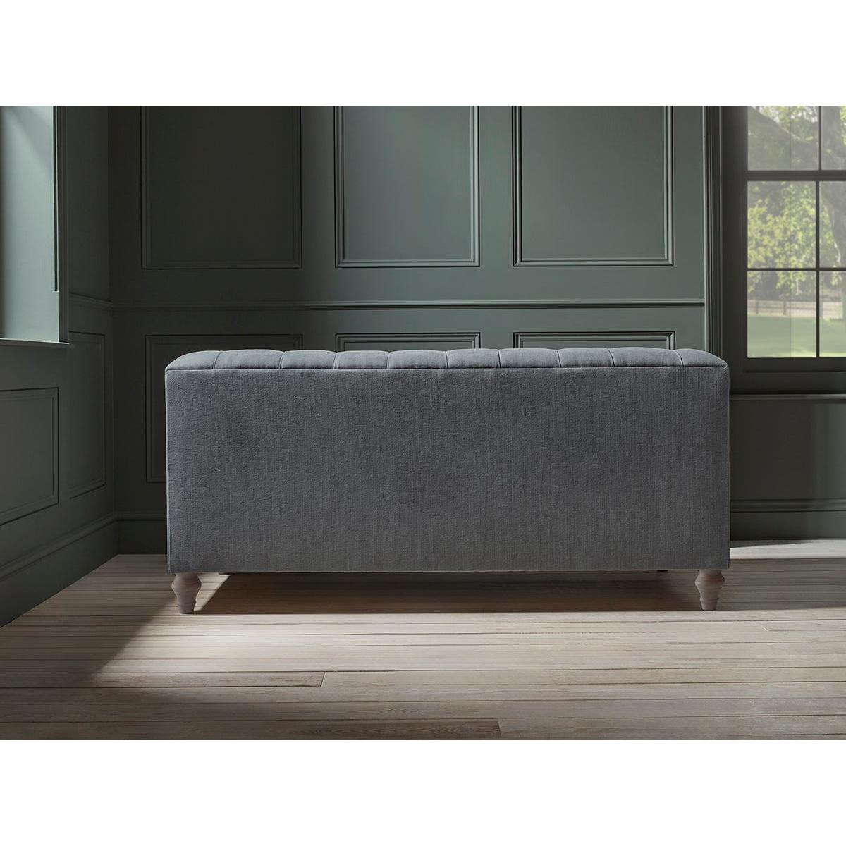 Sarnia Two Seater Sofa – Soft Grey Opulent Cotton Velvet – image 7