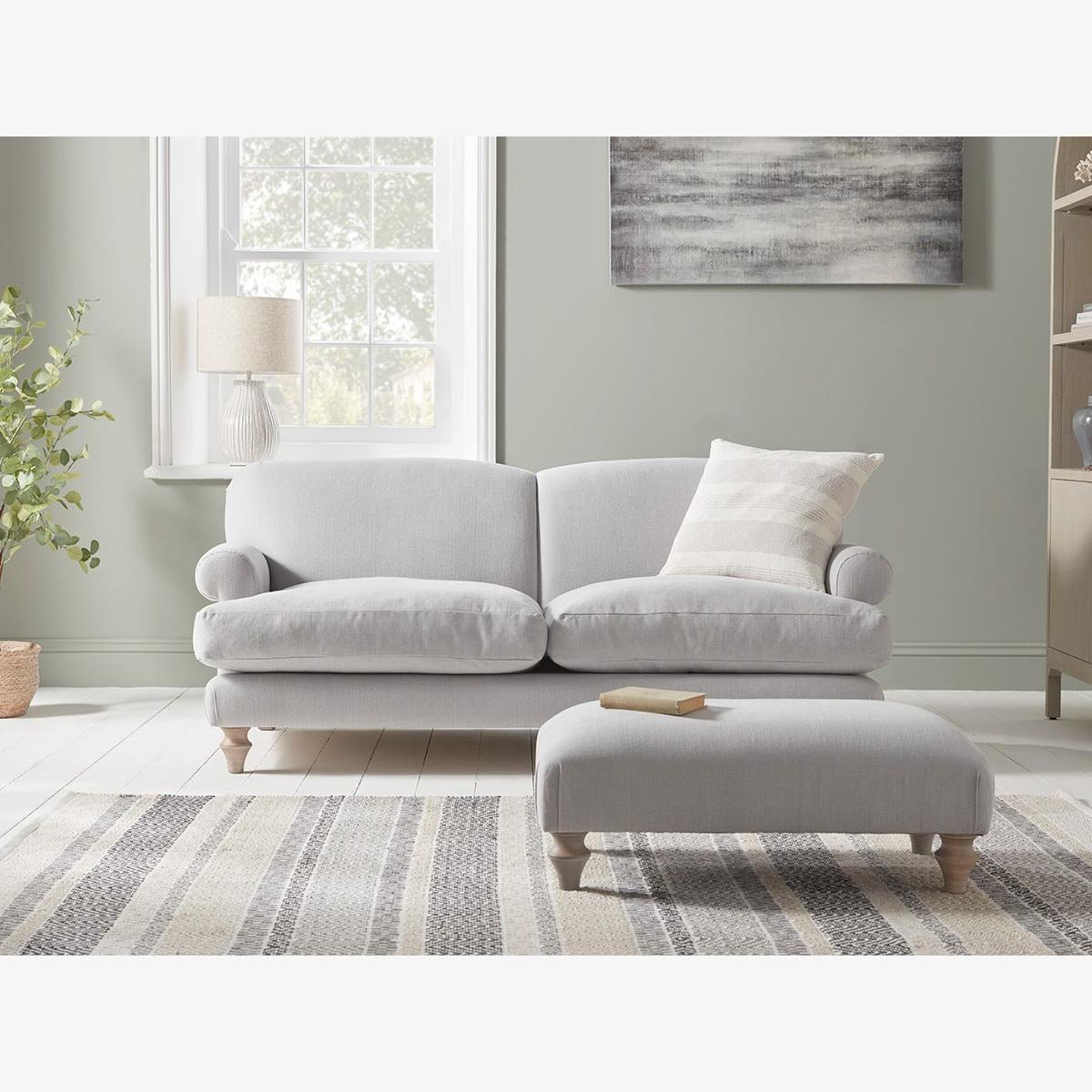 Kiruna Three Seater Sofa – Smoke Cotton Linen – image 1