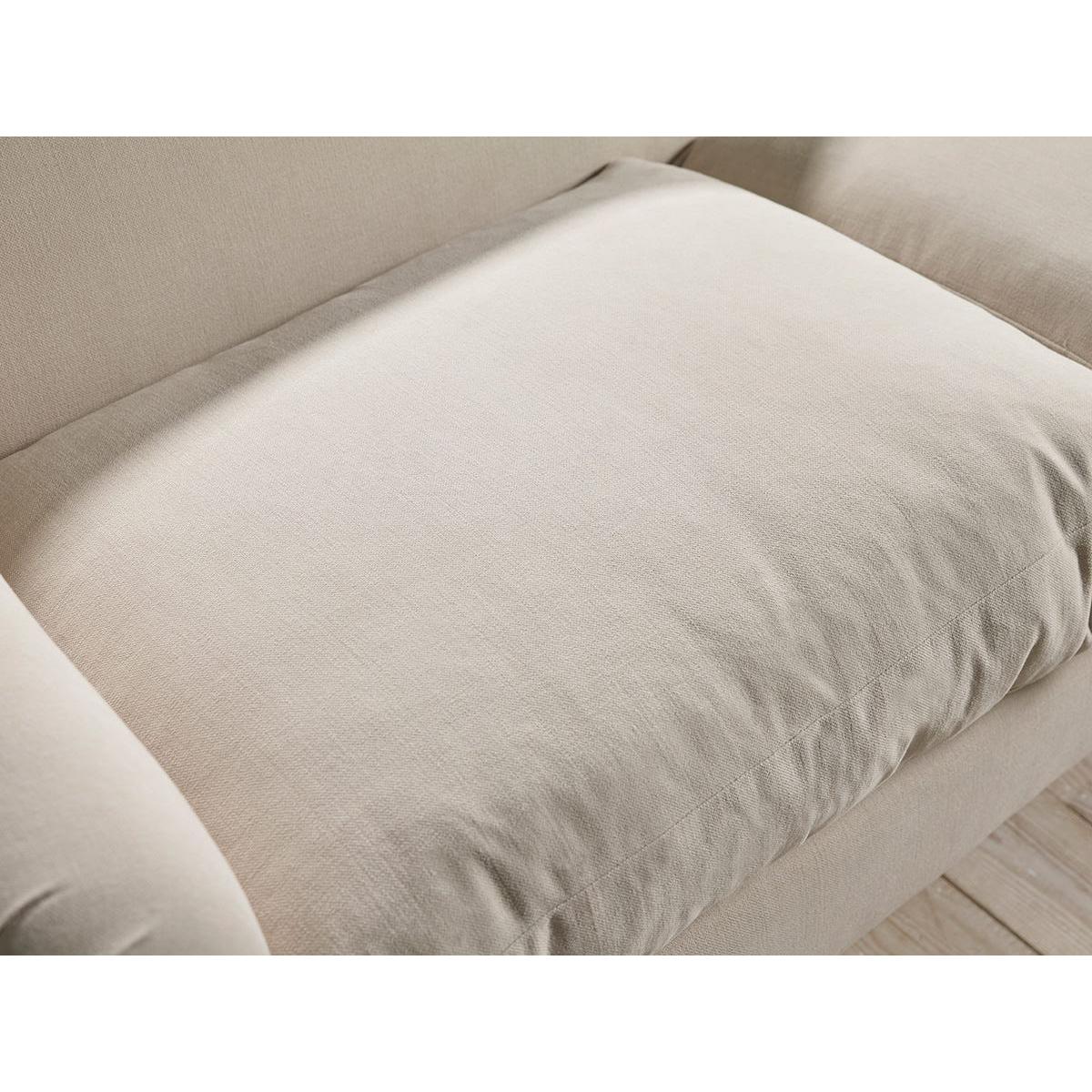 Assan Three Seater Sofa – Soft Grey Opulent Cotton Velvet – image 5