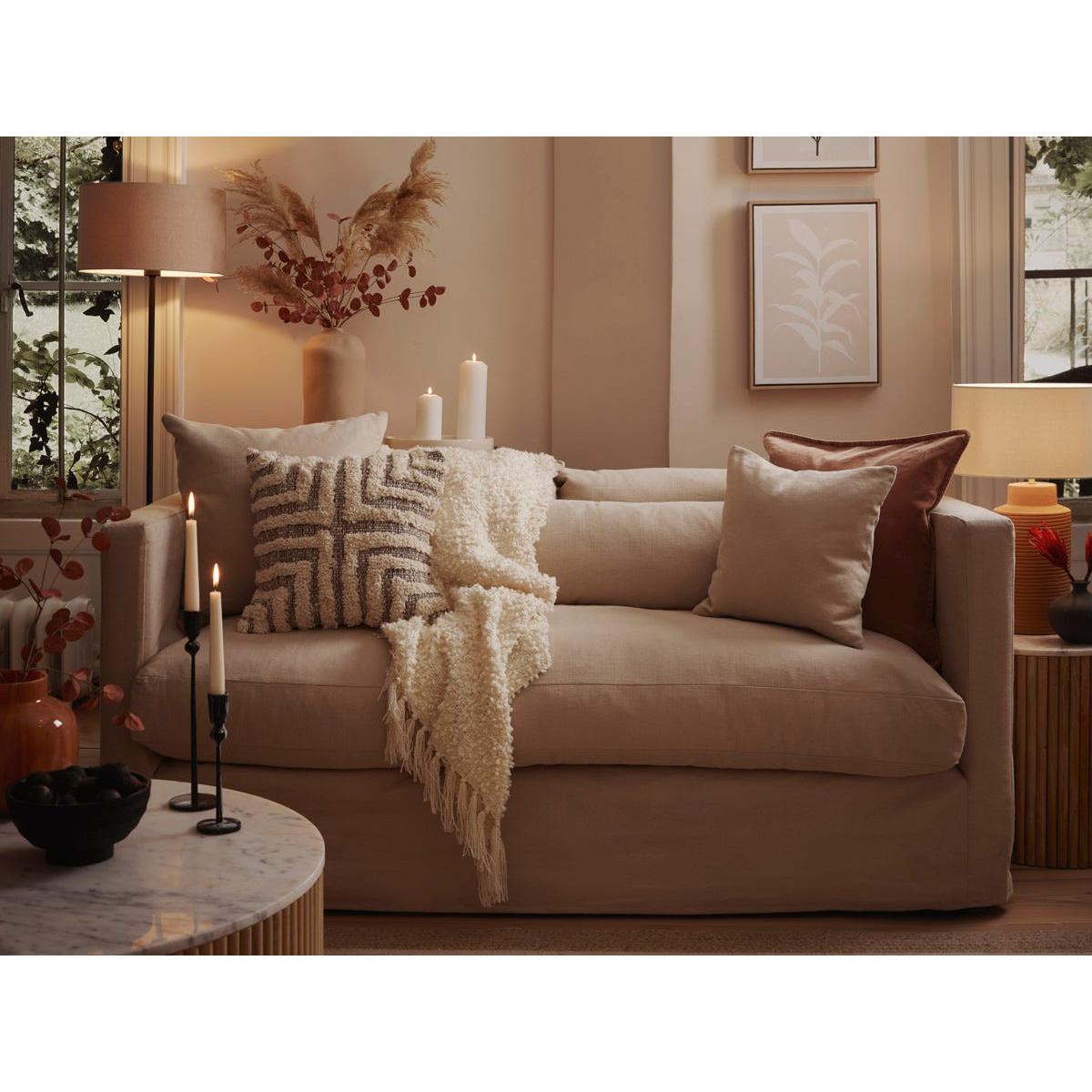 Colmar Three Seater Sofa – Deep Cyan Opulent Cotton Velvet – image 9
